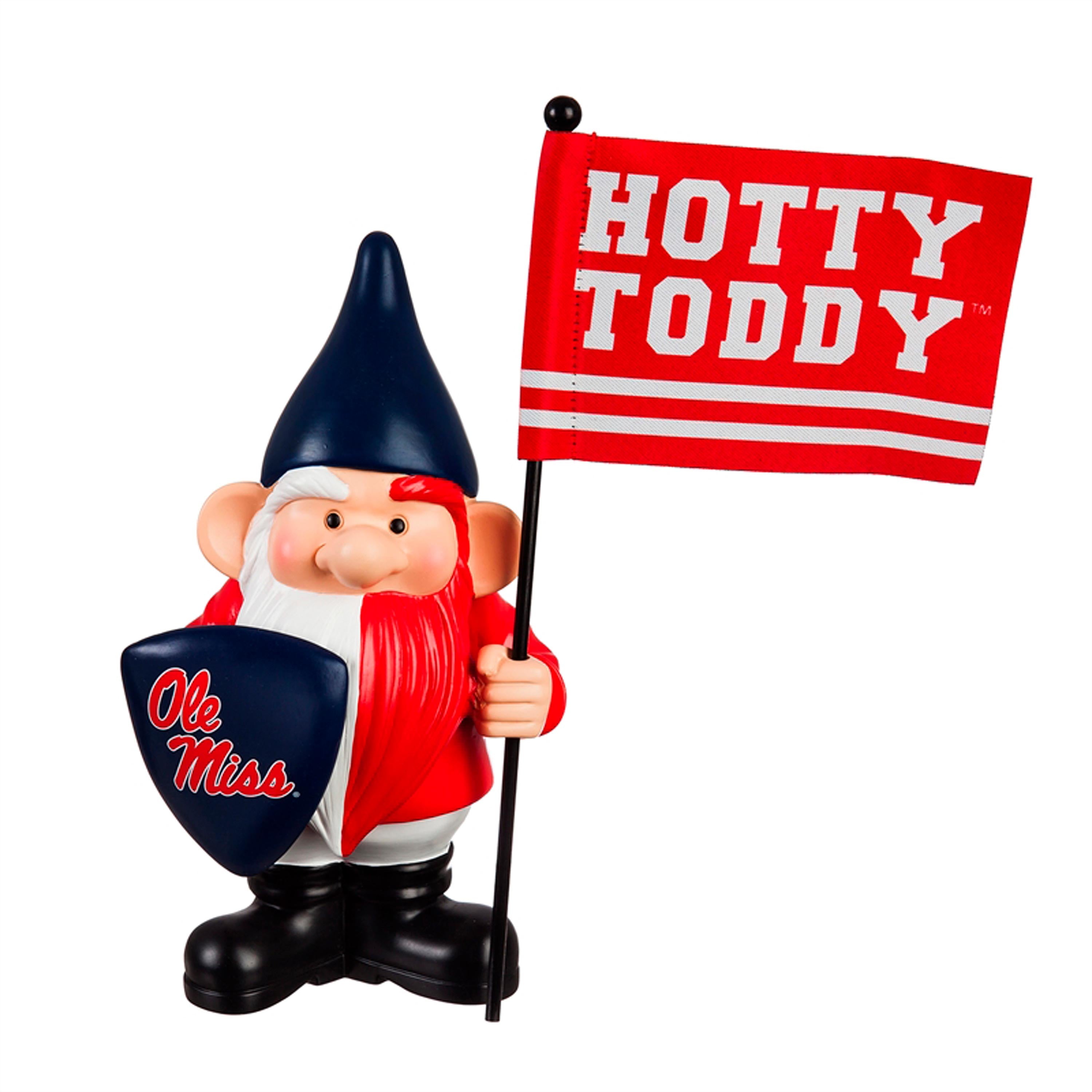 University of Mississippi, Flag Holder Gnome - Sports Collectibles, Sports Memorabilia, Sports Fan Shop, Sports Gifts