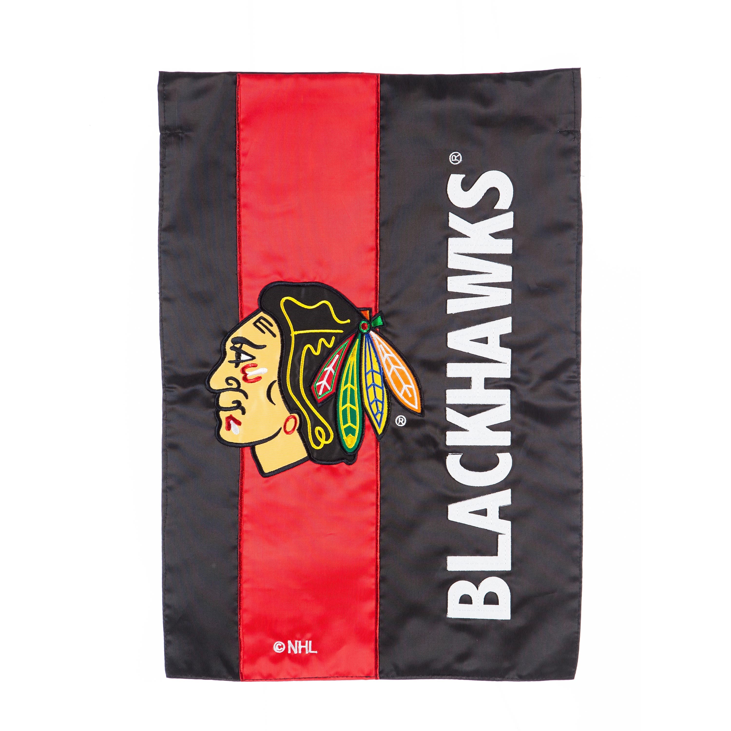 Chicago Blackhawks Applique Flag - Sports Collectibles, Sports Memorabilia, Sports Fan Shop, Sports Gifts
