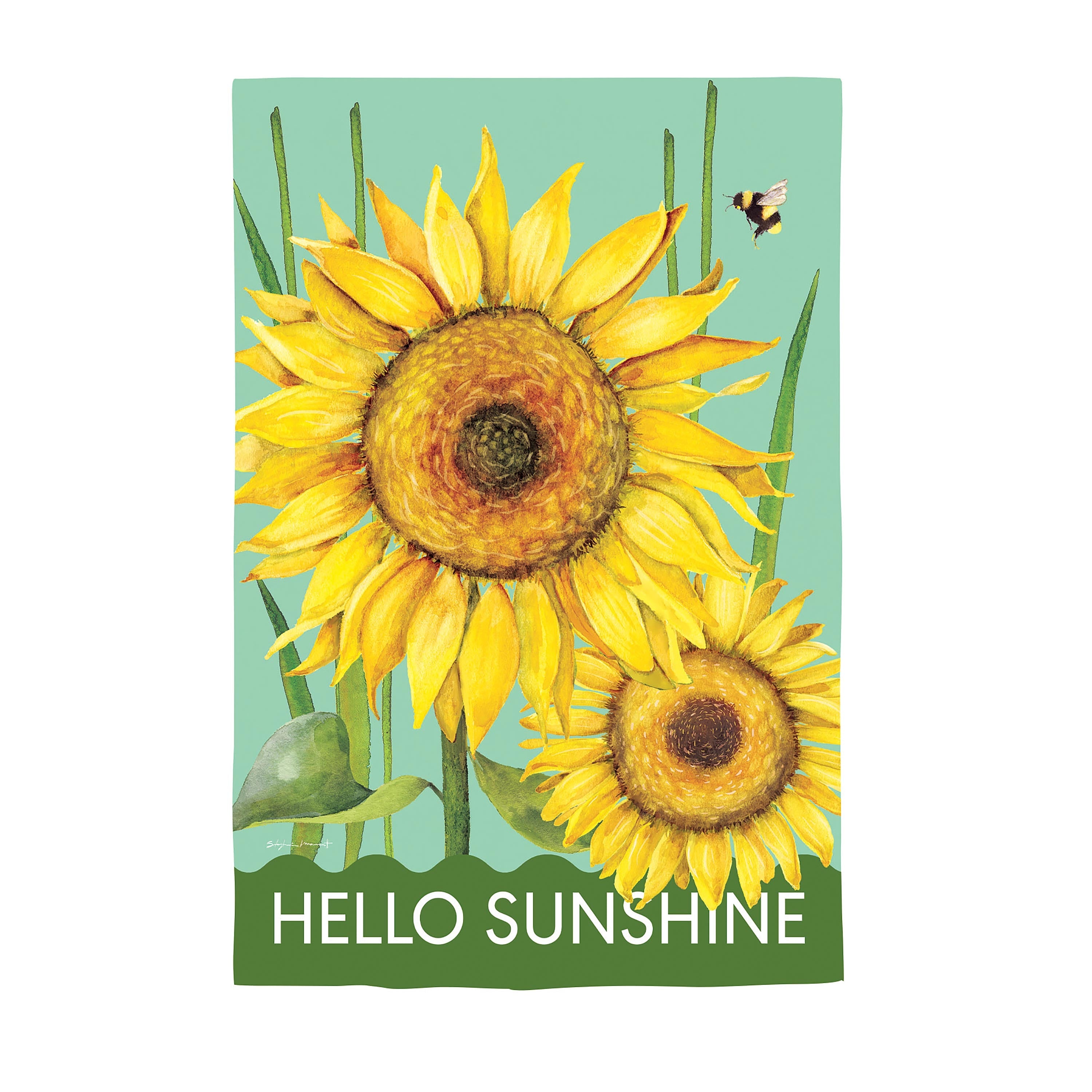Hello Sunshine Burlap House Flag - Sports Collectibles, Sports Memorabilia, Sports Fan Shop, Sports Gifts