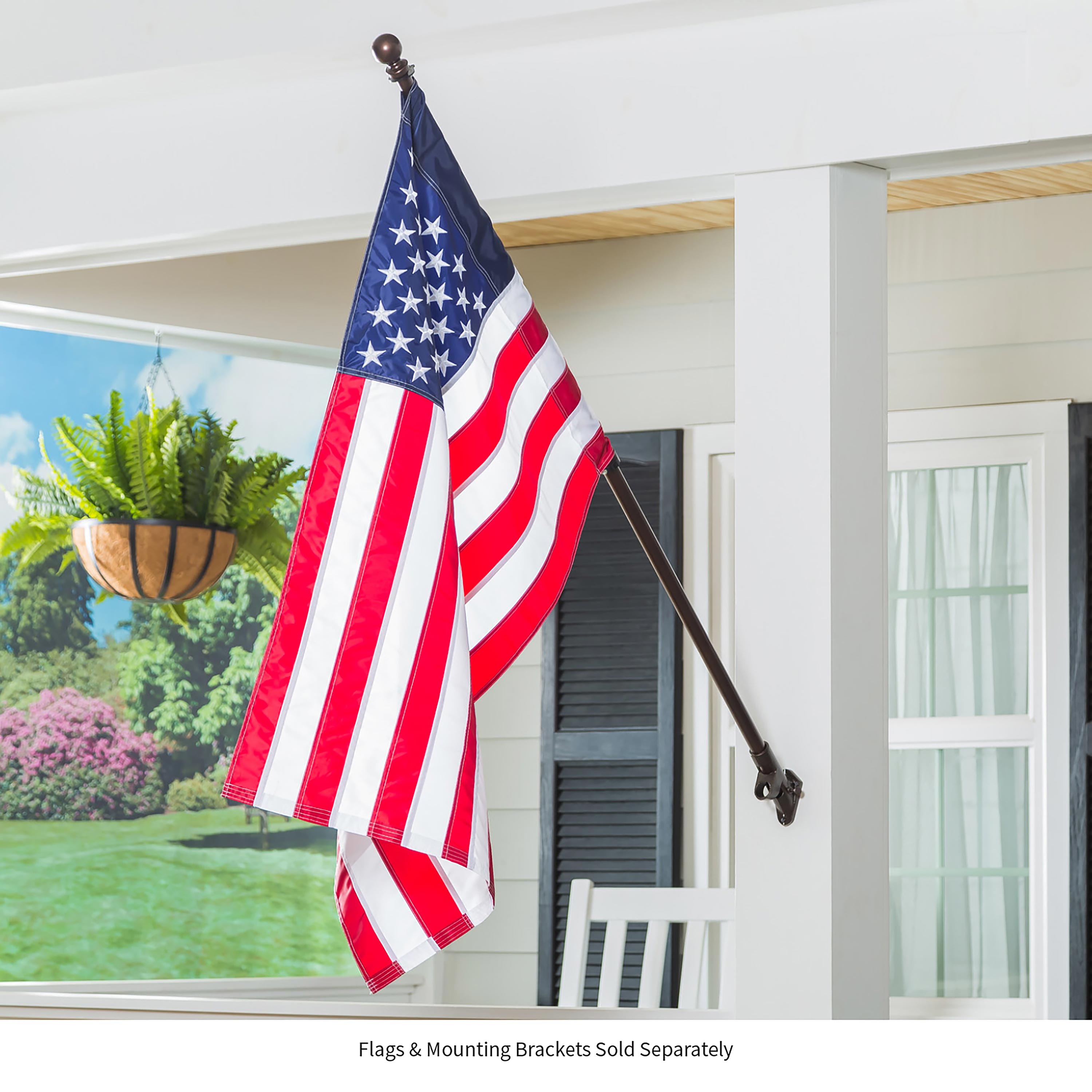 Extendable Metal House Flag Pole, Bronze - Sports Gifts, Sports Memorabilia, Sports Collectibles, Fan Shop