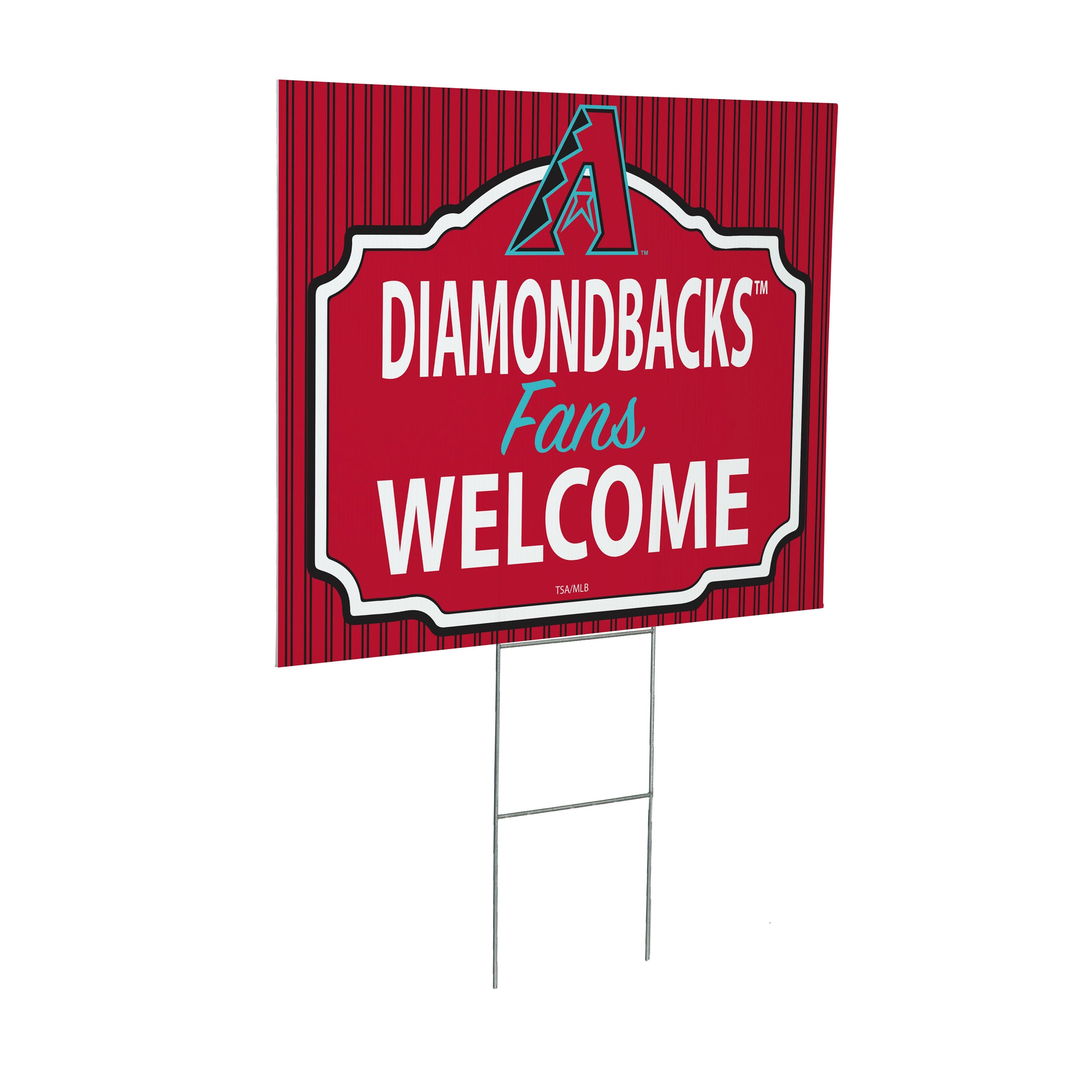 Arizona Diamondbacks Coroplast Yard Sign, "Fans Welcome" - Sports Collectibles, Sports Memorabilia, Sports Fan Shop, Sports Gifts