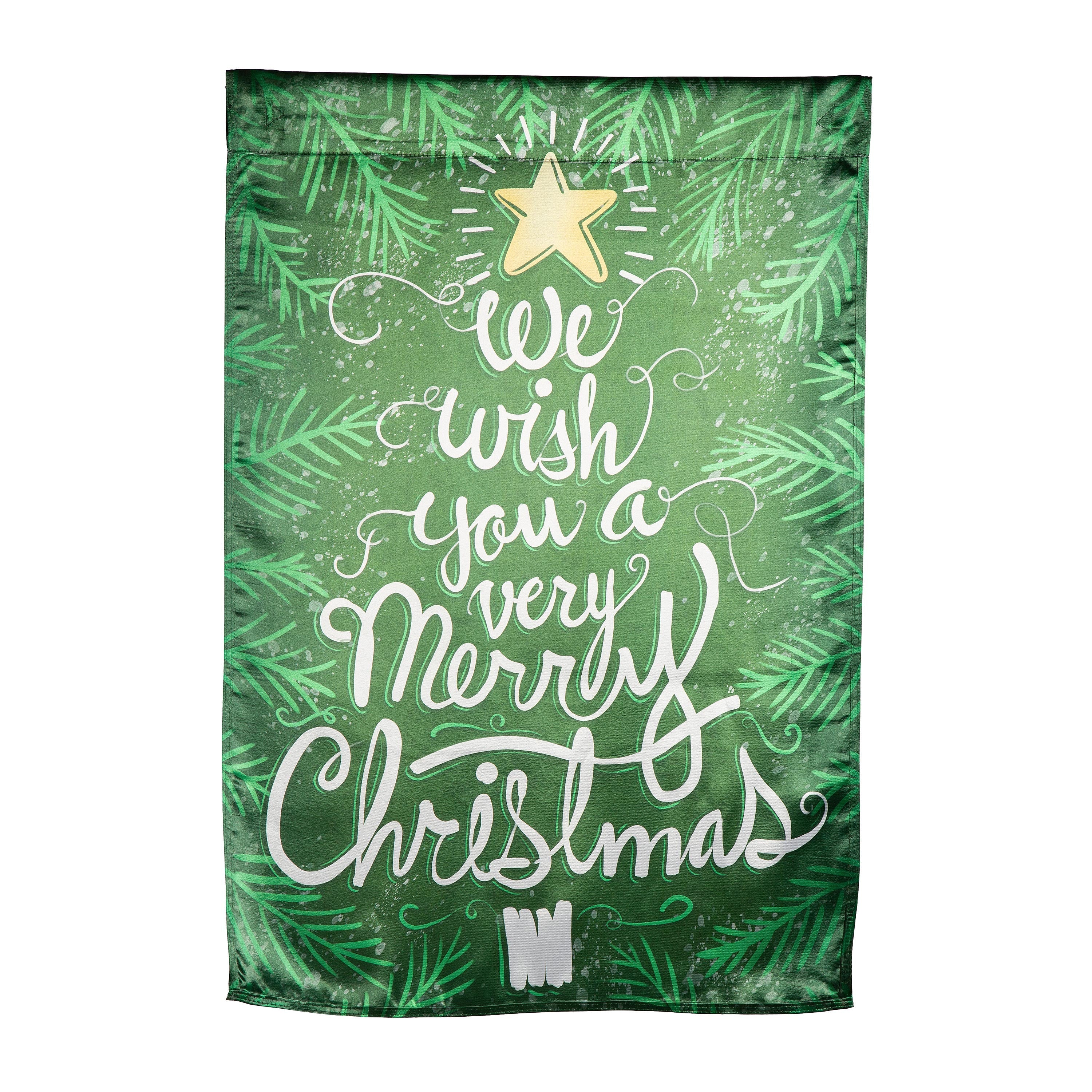 We Wish You a Merry Christmas Reversible Lustre House Flag - Sports Collectibles, Sports Memorabilia, Sports Fan Shop, Sports Gifts