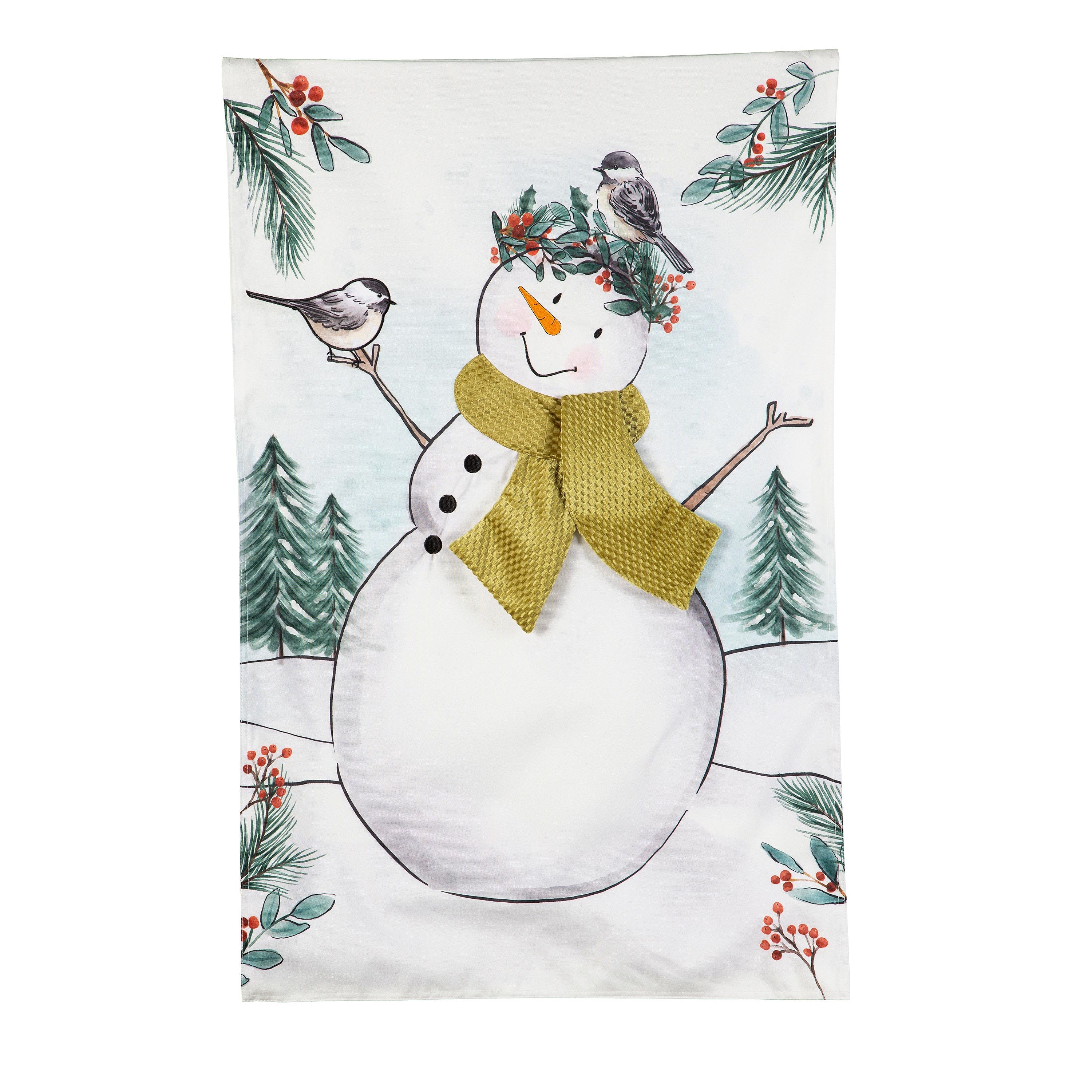 Snowman Linen House Flag - Sports Collectibles, Sports Memorabilia, Sports Fan Shop, Sports Gifts