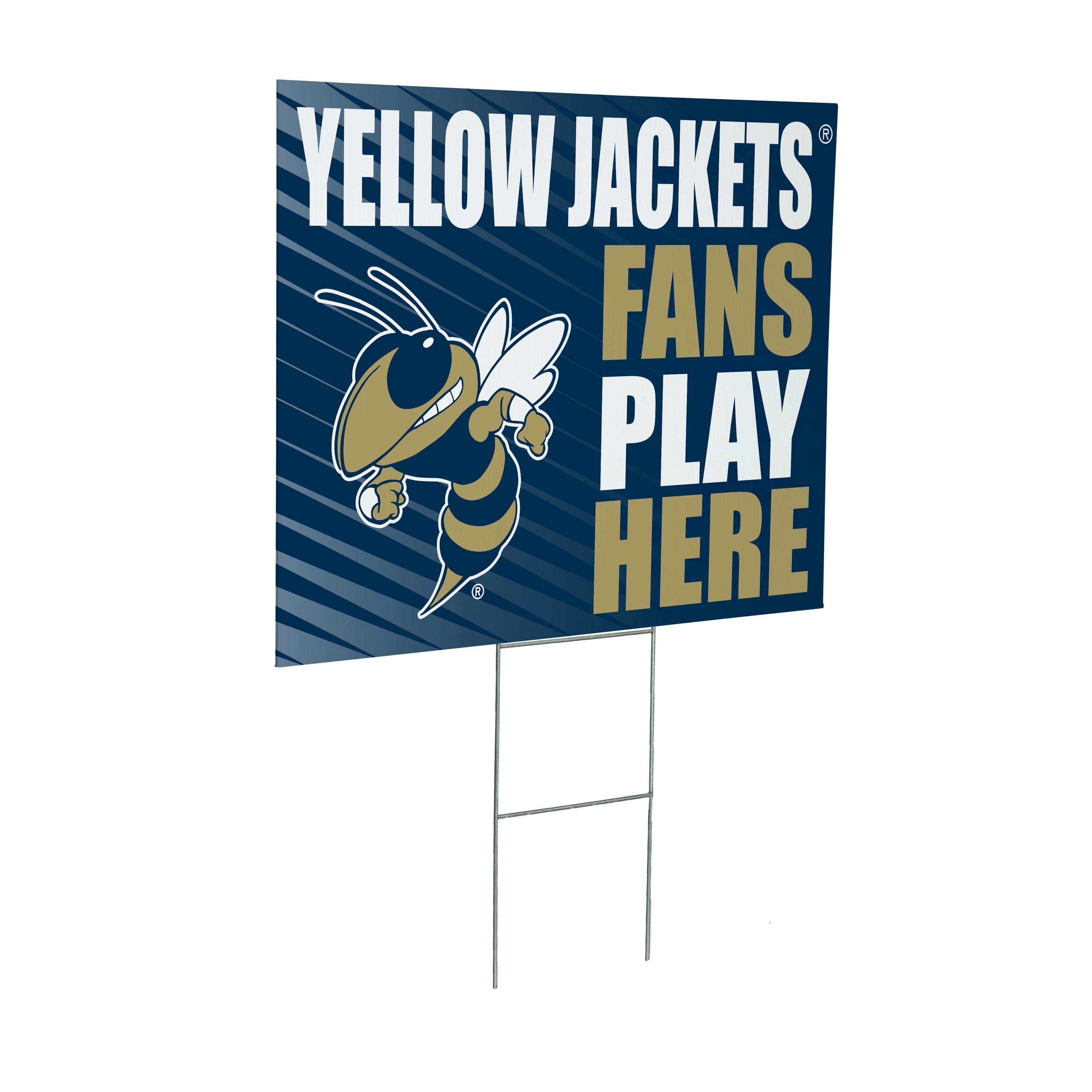 Georgia Tech Coroplast Yard Sign "Fans Play Here" - Sports Collectibles, Sports Memorabilia, Sports Fan Shop, Sports Gifts