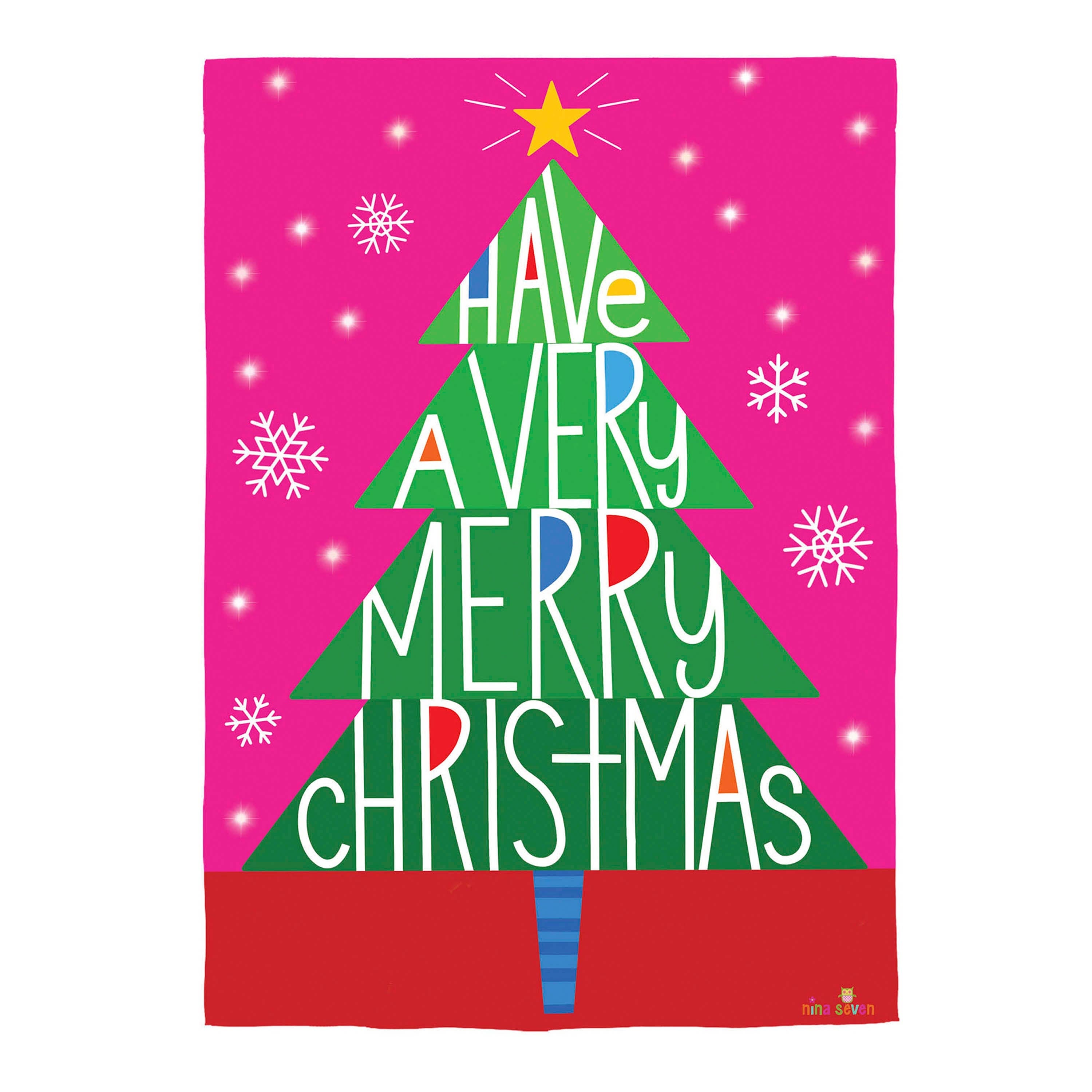 Have a Merry Christmas Burlap House Flag - Sports Collectibles, Sports Memorabilia, Sports Fan Shop, Sports Gifts