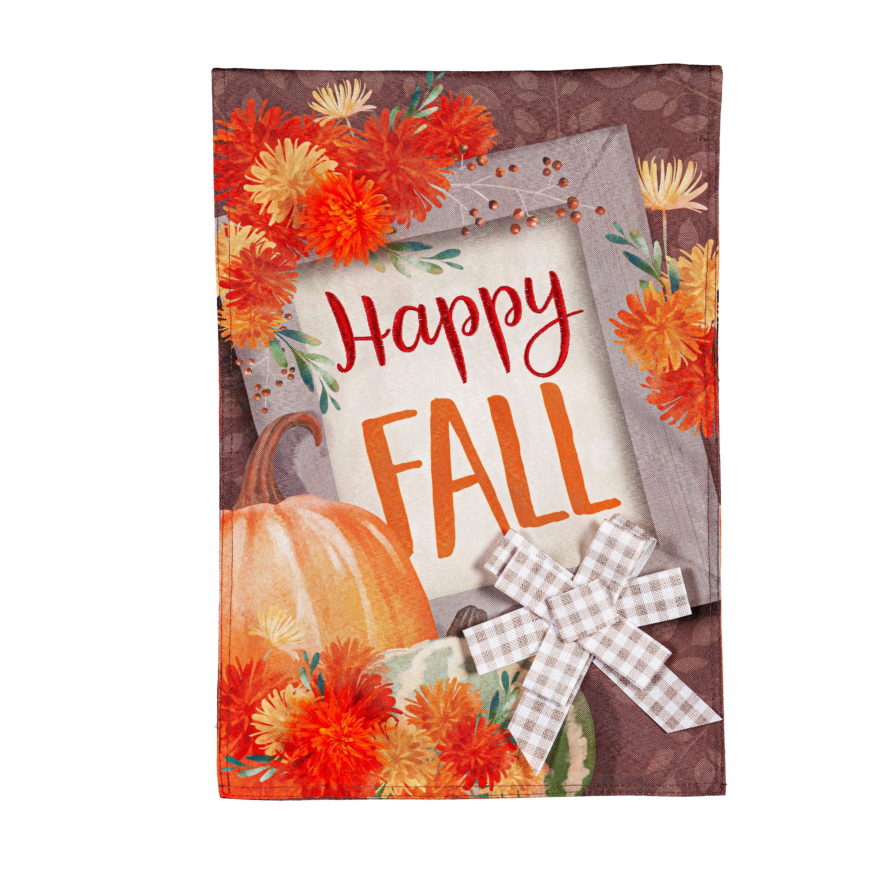 Happy Fall Frame Garden Linen Flag - Sports Collectibles, Sports Memorabilia, Sports Fan Shop, Sports Gifts