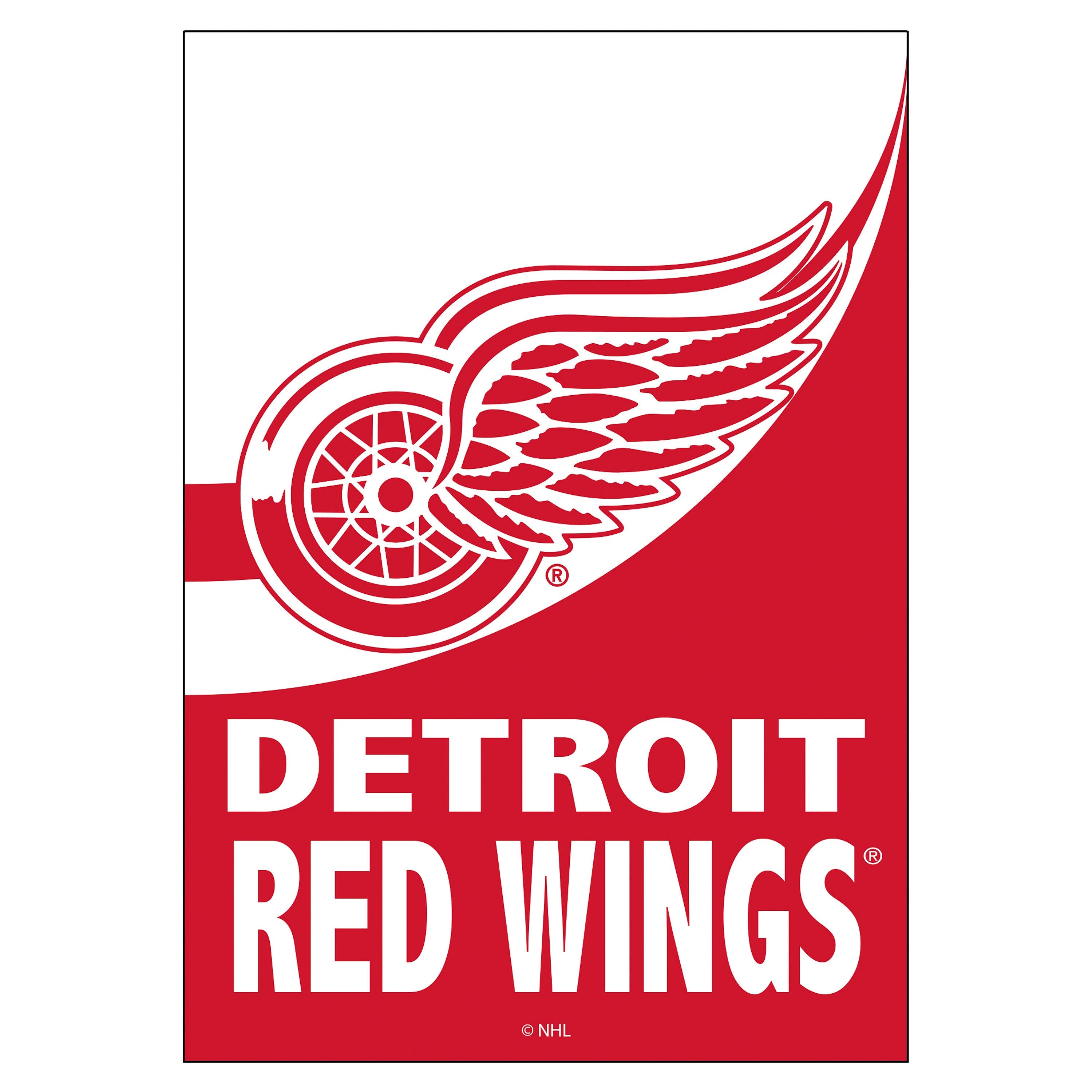 Detroit Red Wings Burlap Flag GDN Size - Sports Collectibles, Sports Memorabilia, Sports Fan Shop, Sports Gifts