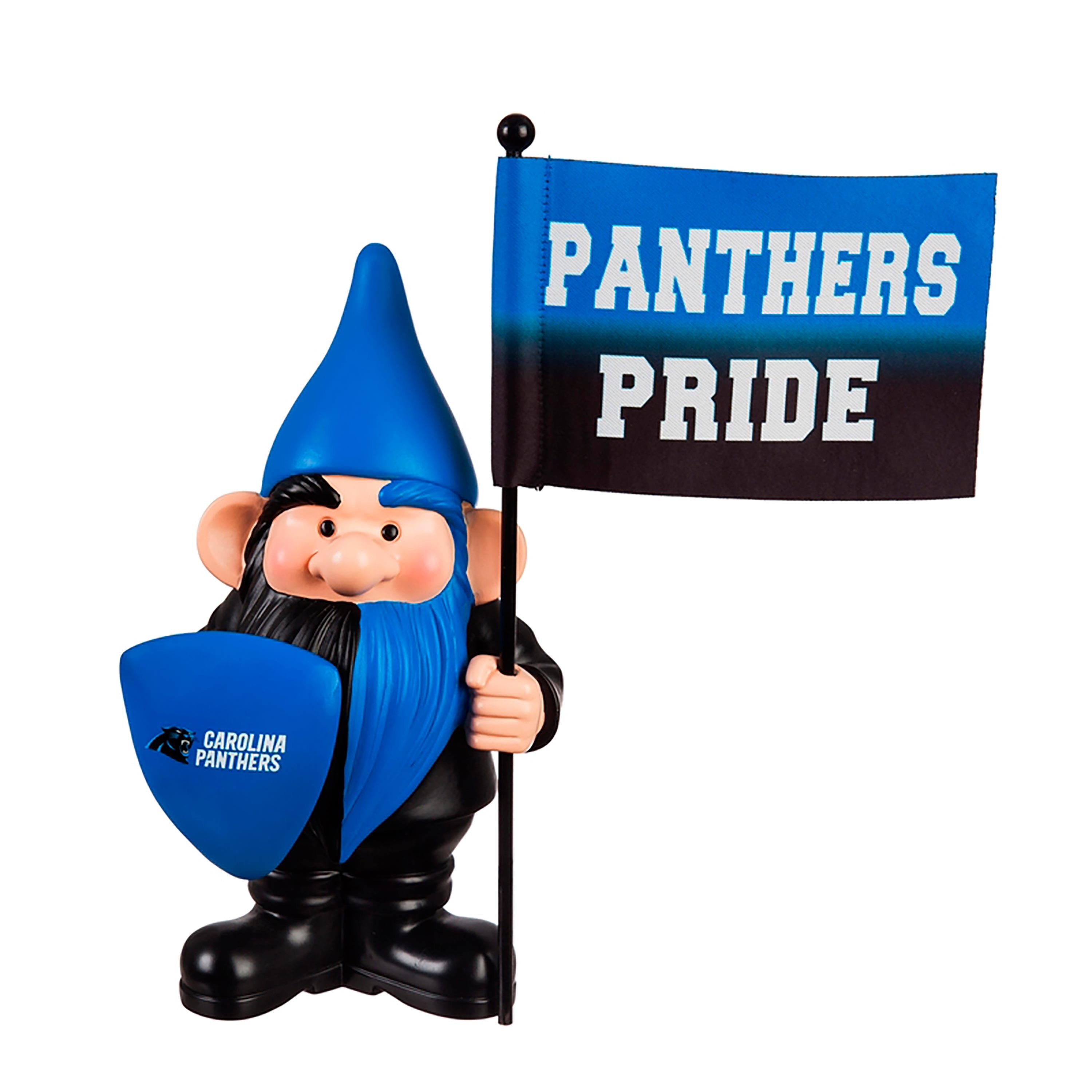 Carolina Panthers, Flag Holder Gnome - Sports Collectibles, Sports Memorabilia, Sports Fan Shop, Sports Gifts