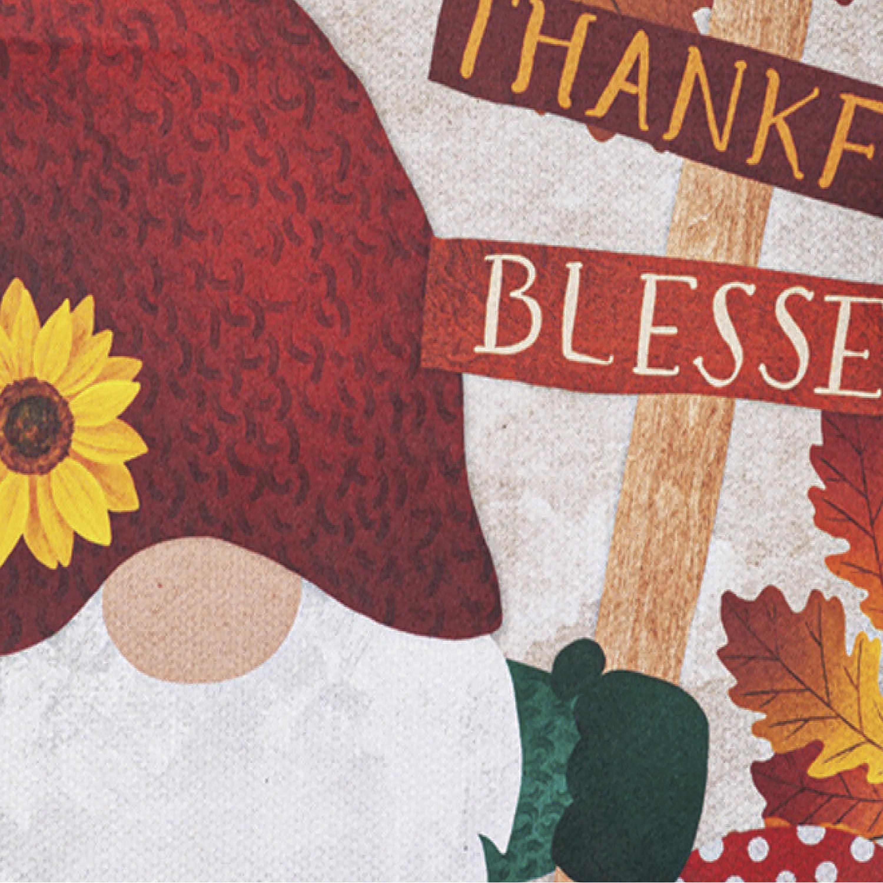 Grateful Fall Gnome Garden Suede Flag - Sports Collectibles, Sports Memorabilia, Sports Fan Shop, Sports Gifts