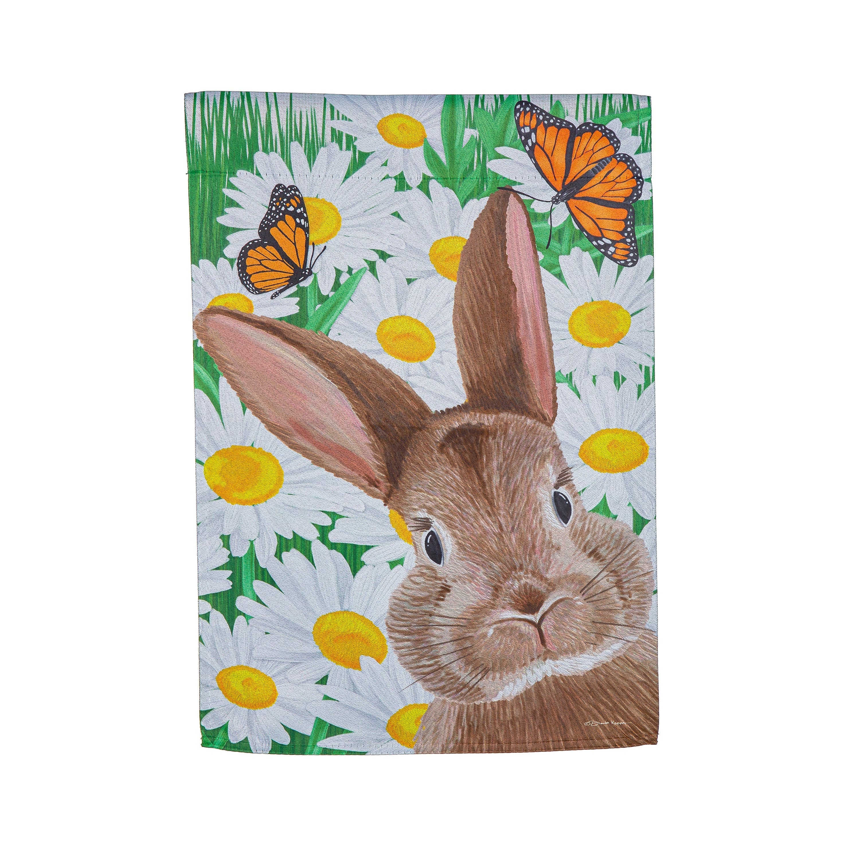 Hello Bunny Suede Garden Flag - Sports Collectibles, Sports Memorabilia, Sports Fan Shop, Sports Gifts