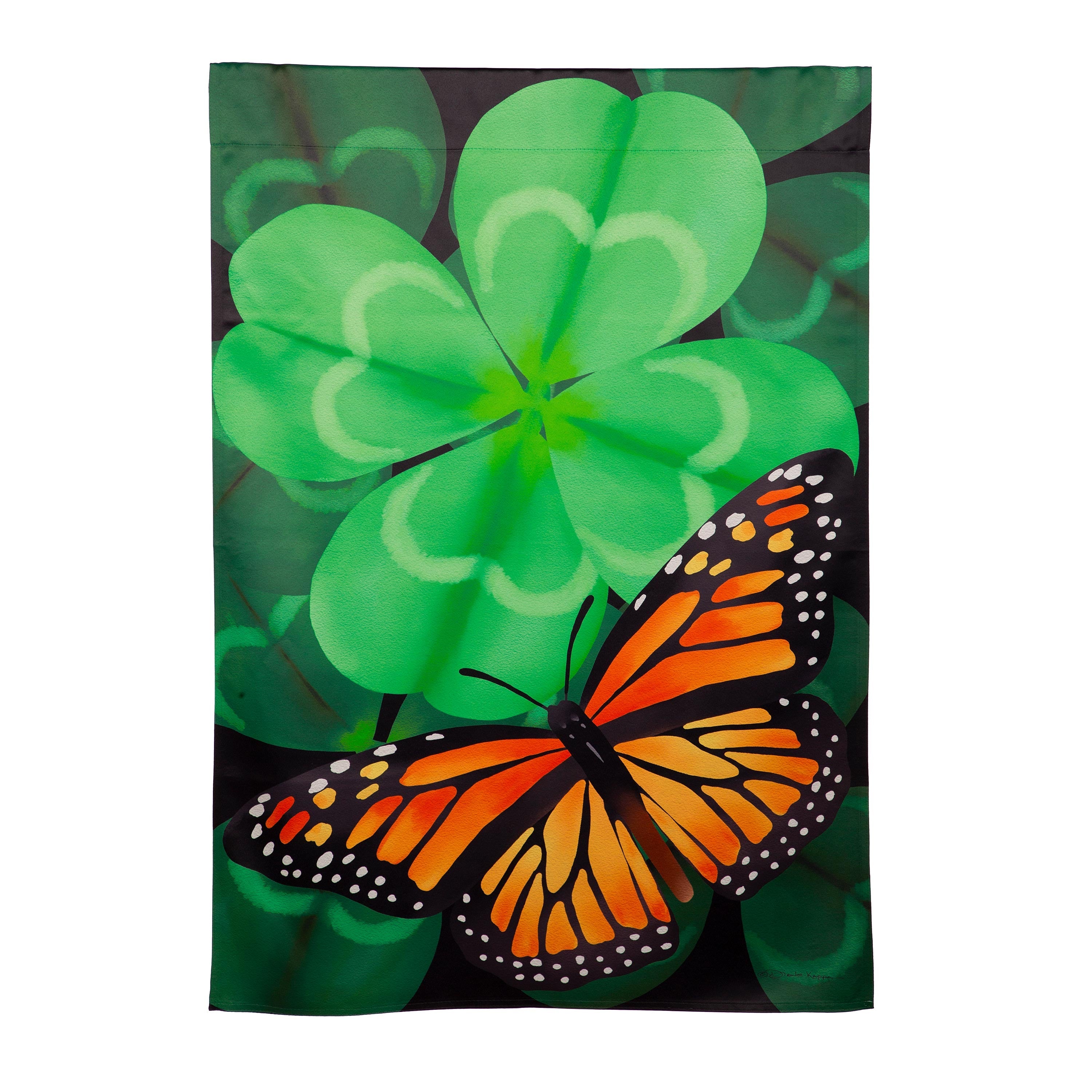 Butterfly Clover Suede House Flag - Sports Collectibles, Sports Memorabilia, Sports Fan Shop, Sports Gifts
