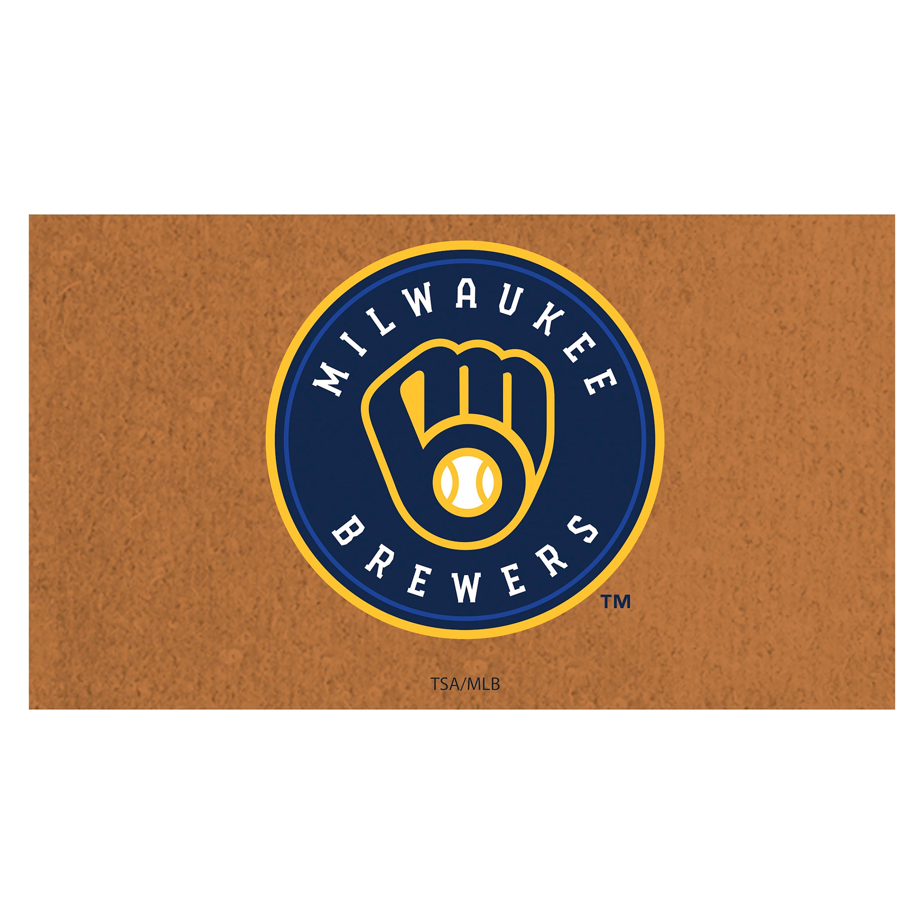 Milwaukee Brewers Coir Mat 16"x28" - Sports Collectibles, Sports Memorabilia, Sports Fan Shop, Sports Gifts