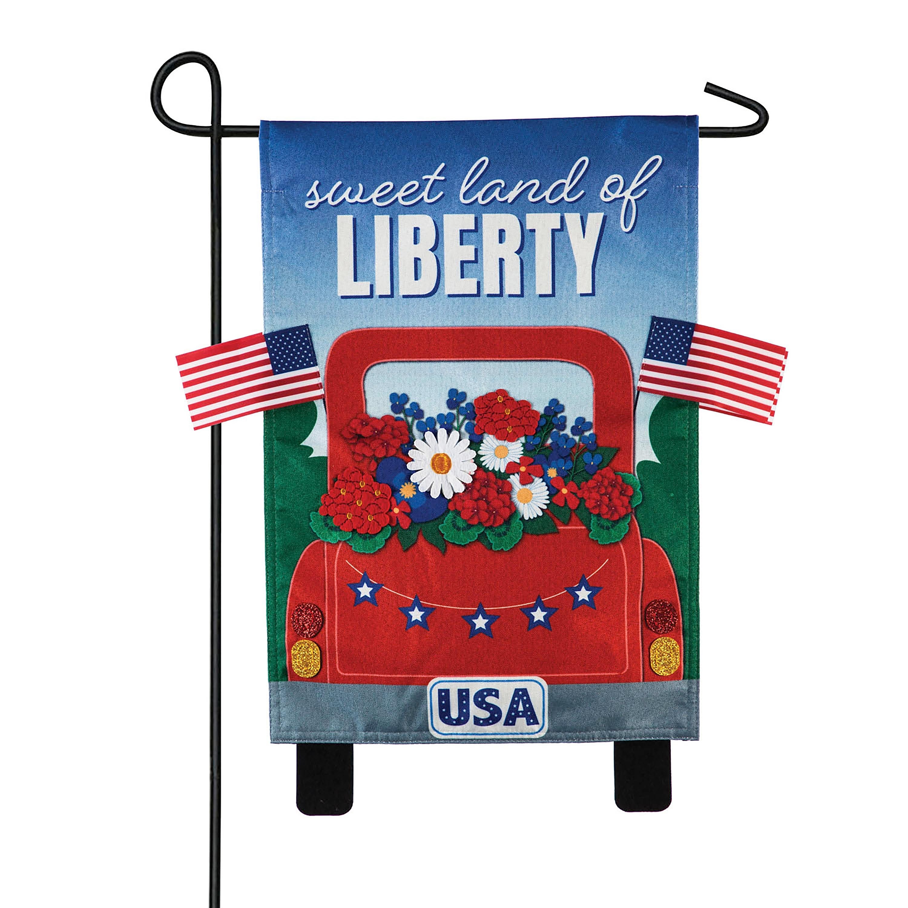 Sweet Land of Liberty Truck Garden Linen Flag - Sports Collectibles, Sports Memorabilia, Sports Fan Shop, Sports Gifts