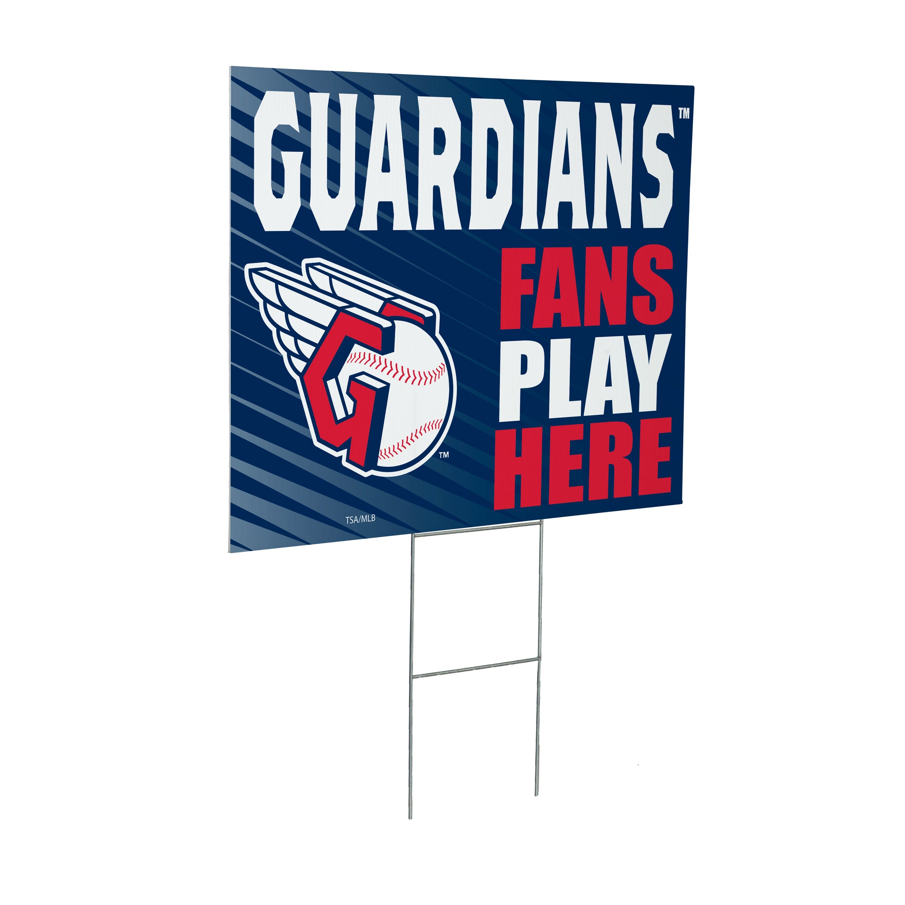 Cleveland Guardians Coroplast Yard Sign "Fans Play Here"