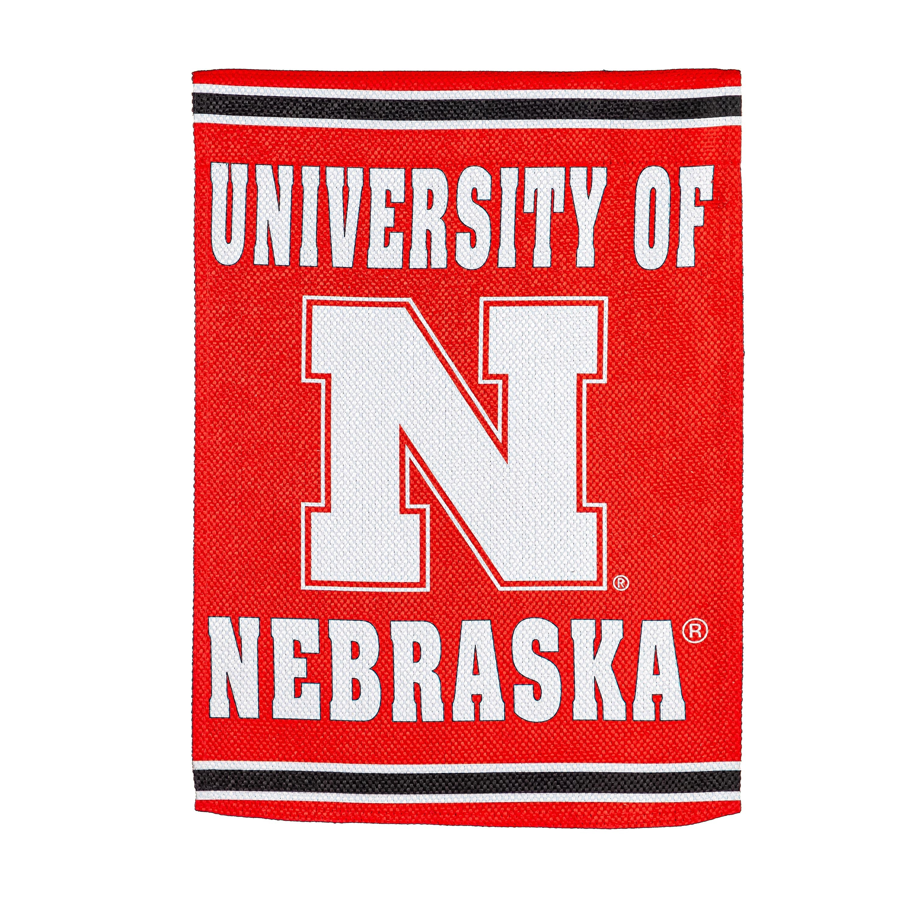 Embossed Suede Flag, House Size, University of Nebraska - Sports Collectibles, Sports Memorabilia, Sports Fan Shop, Sports Gifts