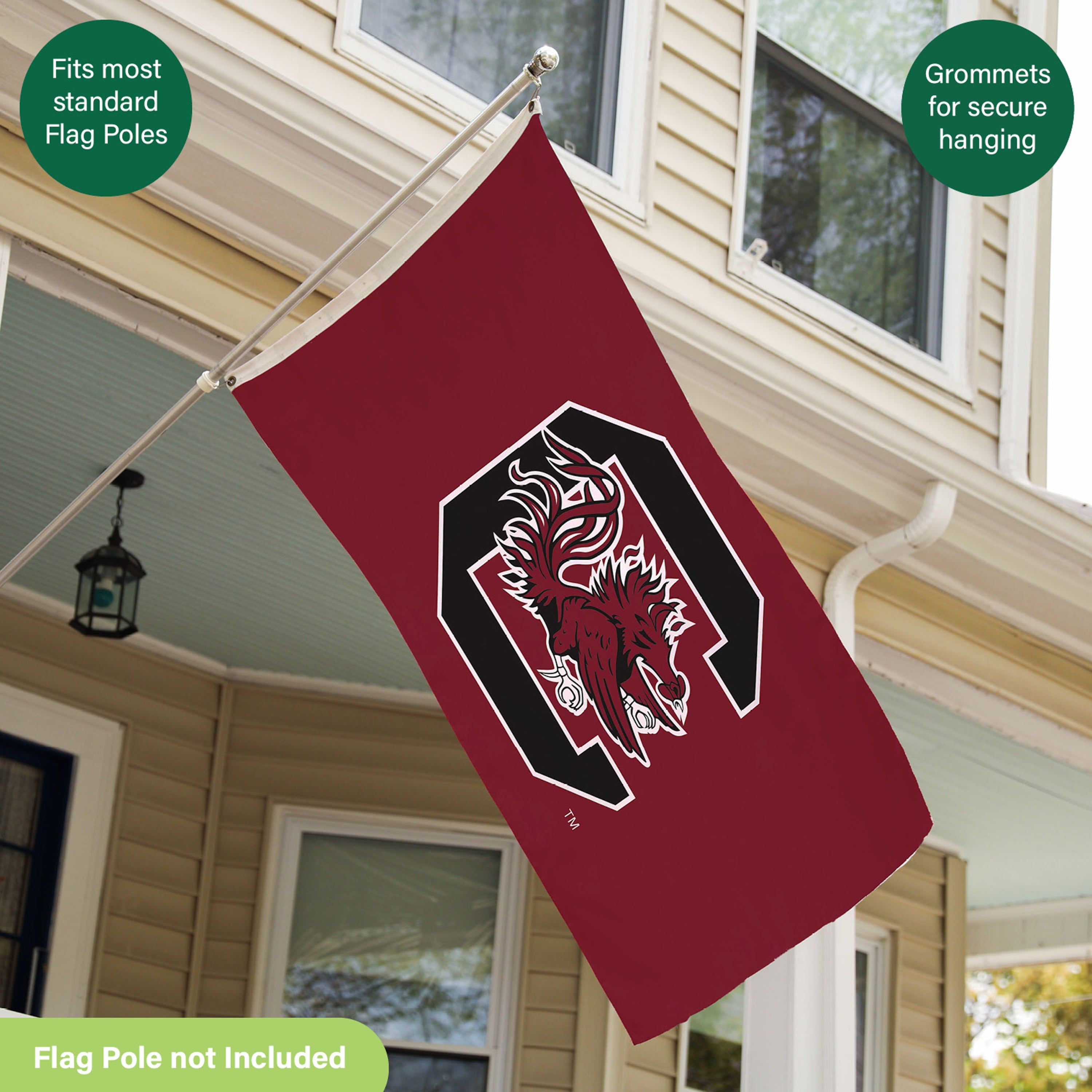 University of South Carolina Single Sided Estate Flag with 2 Grommets, 3'x5' - Sports Gifts, Sports Memorabilia, Sports Collectibles, Fan Shop