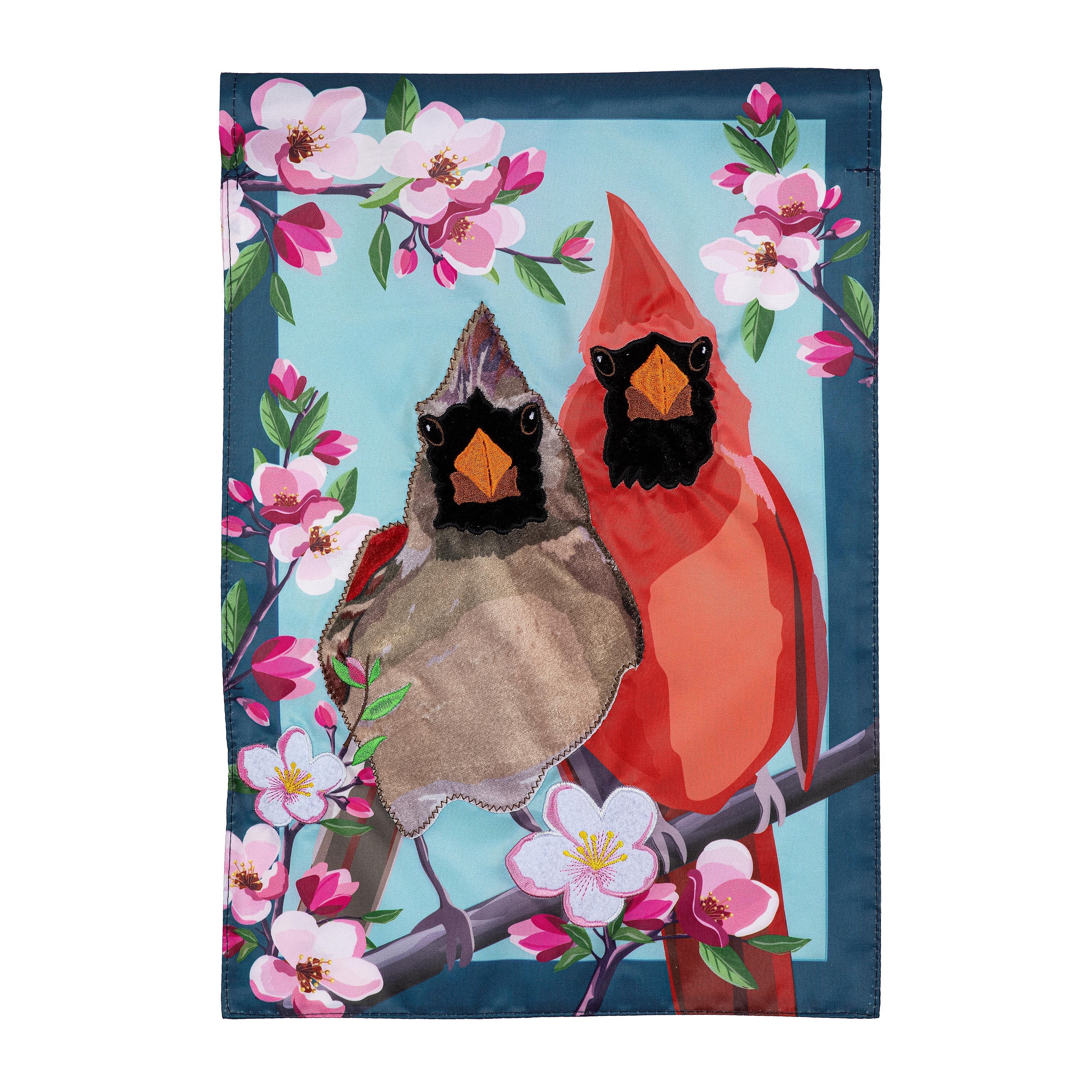 Cardinal Couple Applique Garden Flag - Sports Collectibles, Sports Memorabilia, Sports Fan Shop, Sports Gifts