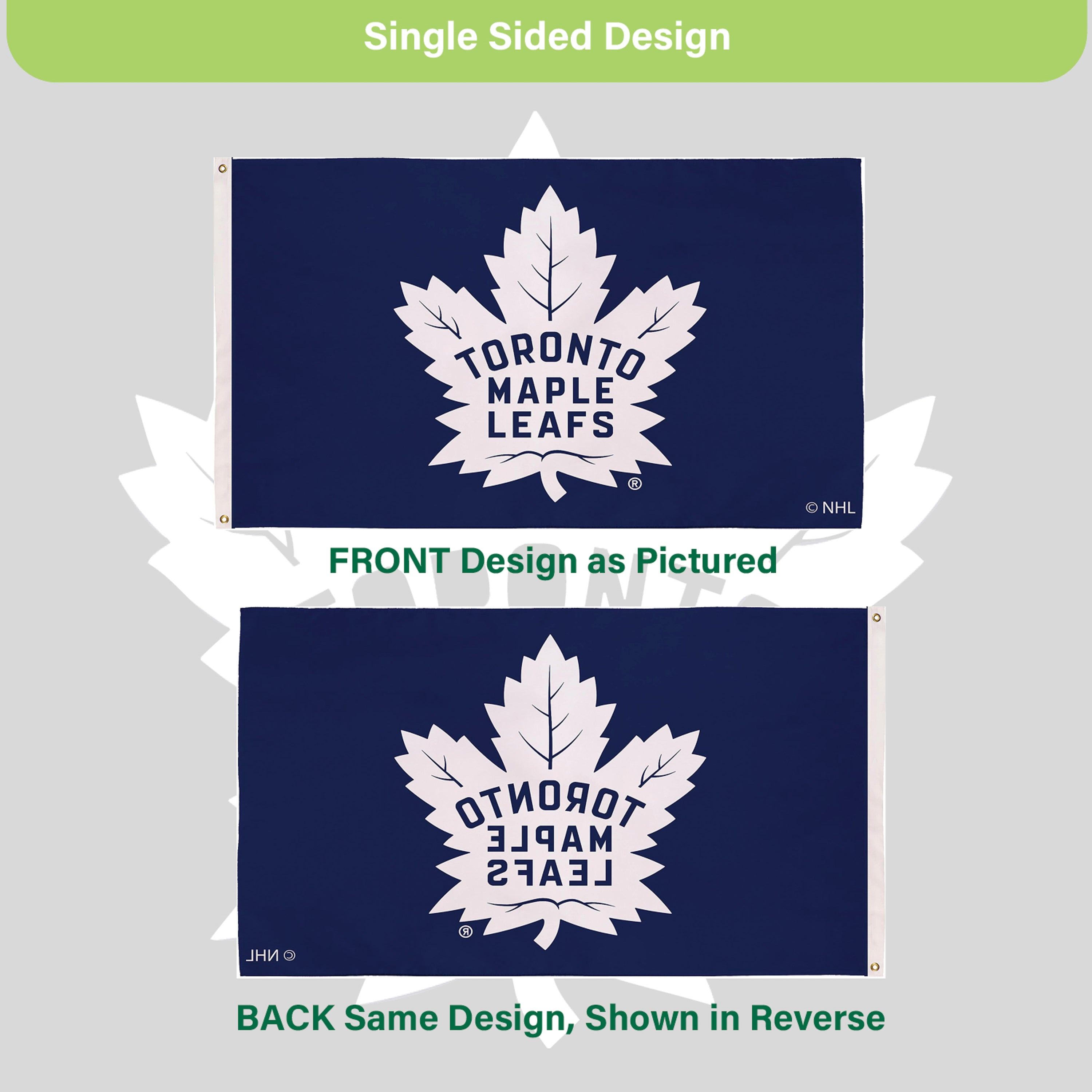 3'x5' Single Sided Flag w/ 2 Grommets, Toronto Maple Leafs - Sports Gifts, Sports Memorabilia, Sports Collectibles, Fan Shop