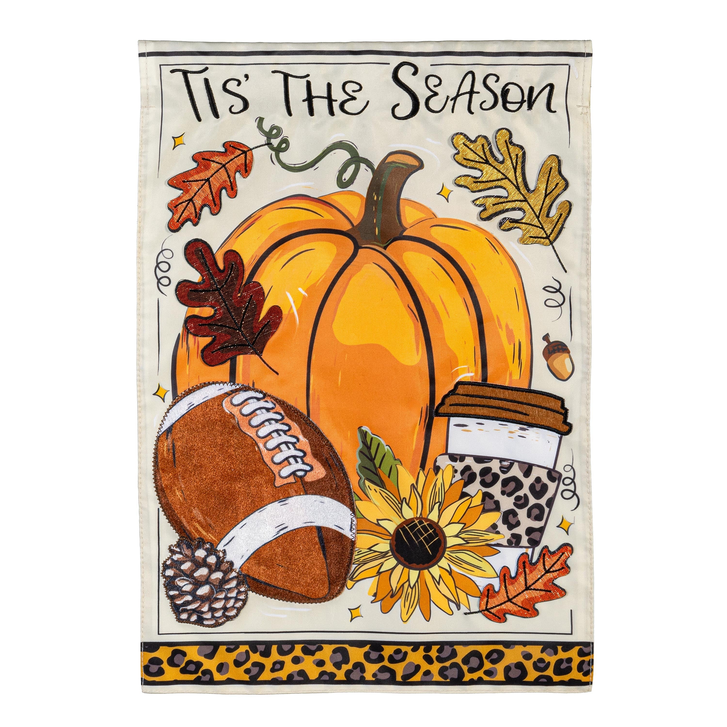 Tis' The Season Fall Applique Garden Flag - Sports Collectibles, Sports Memorabilia, Sports Fan Shop, Sports Gifts