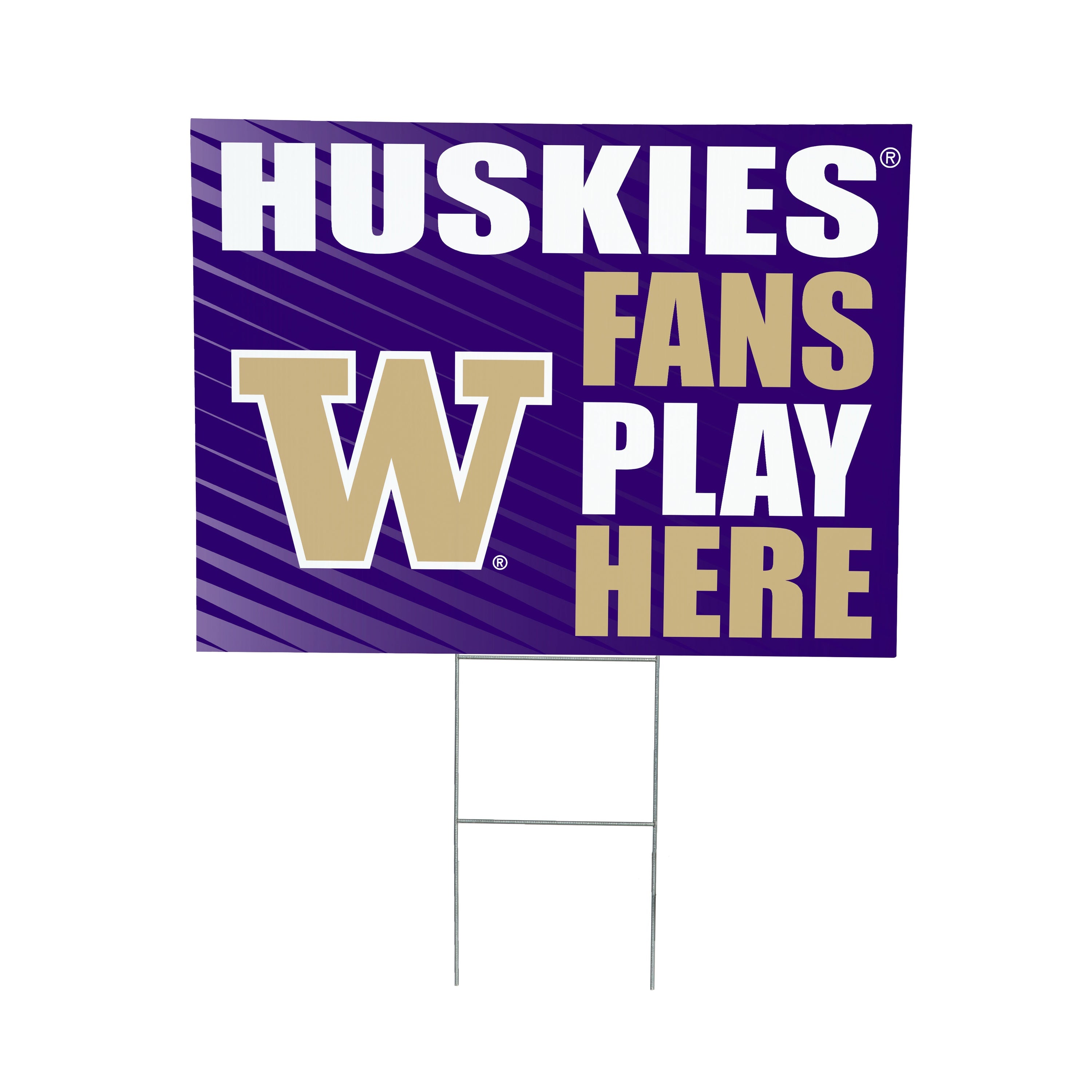 University of Washington Coroplast Yard Sign "Fans Play Here"