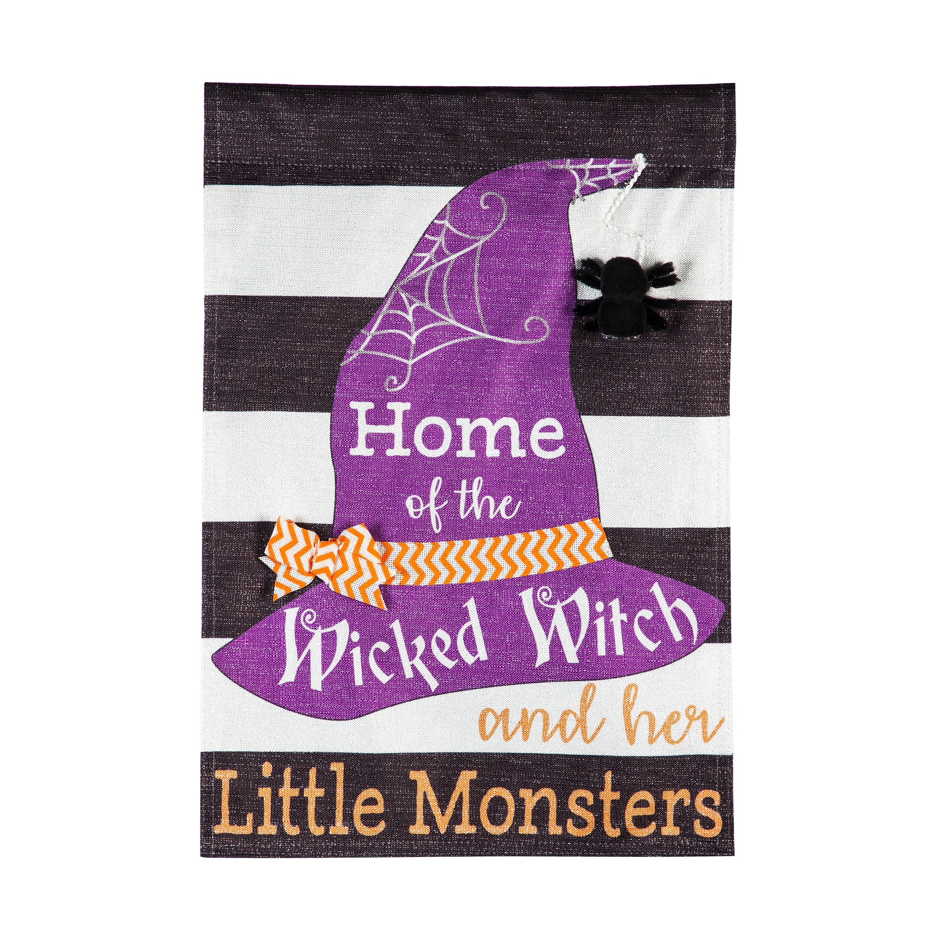 Wicked Witch and her Little Monsters Garden Linen Flag - Sports Collectibles, Sports Memorabilia, Sports Fan Shop, Sports Gifts