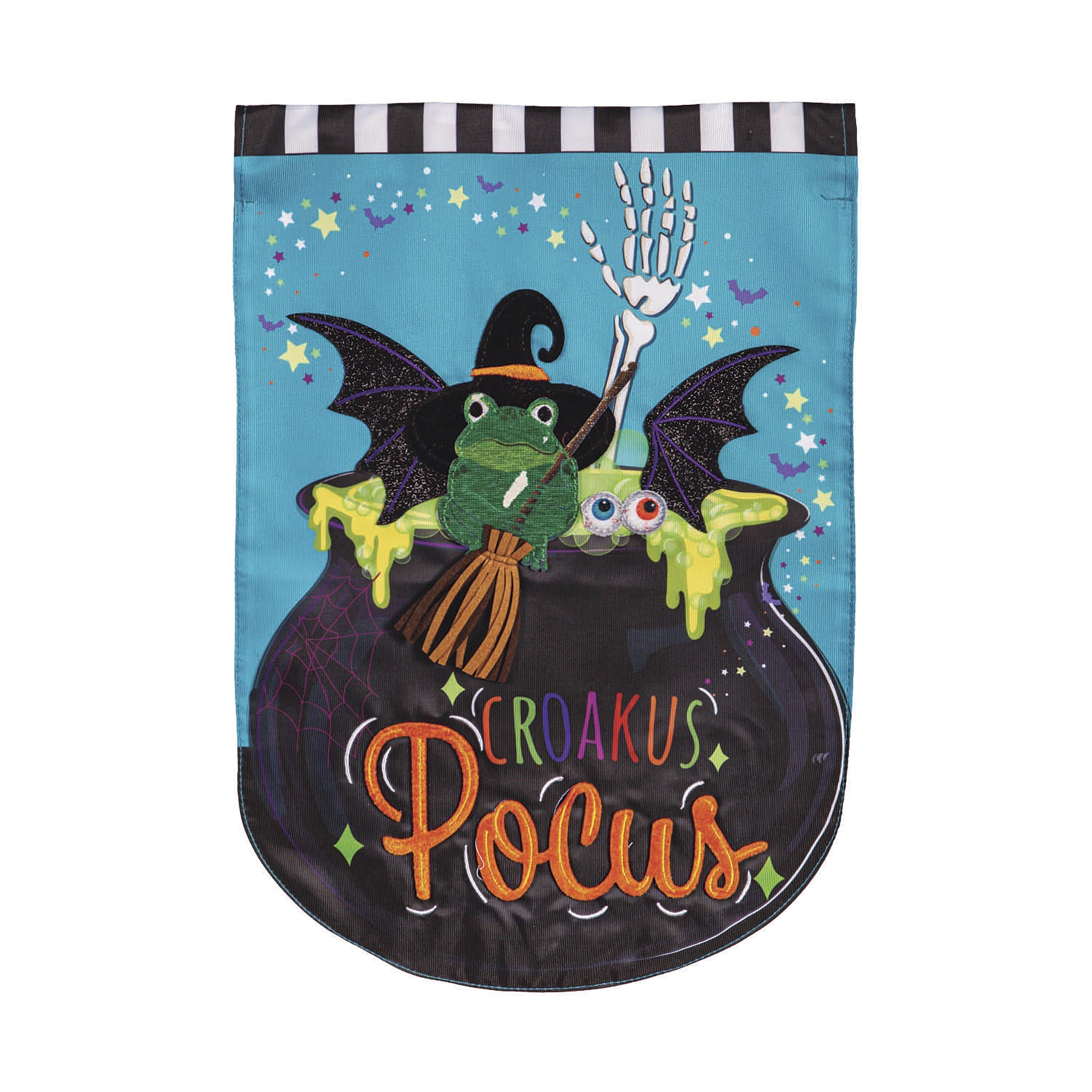 Croakus Pocus Applique Garden Flag - Sports Collectibles, Sports Memorabilia, Sports Fan Shop, Sports Gifts