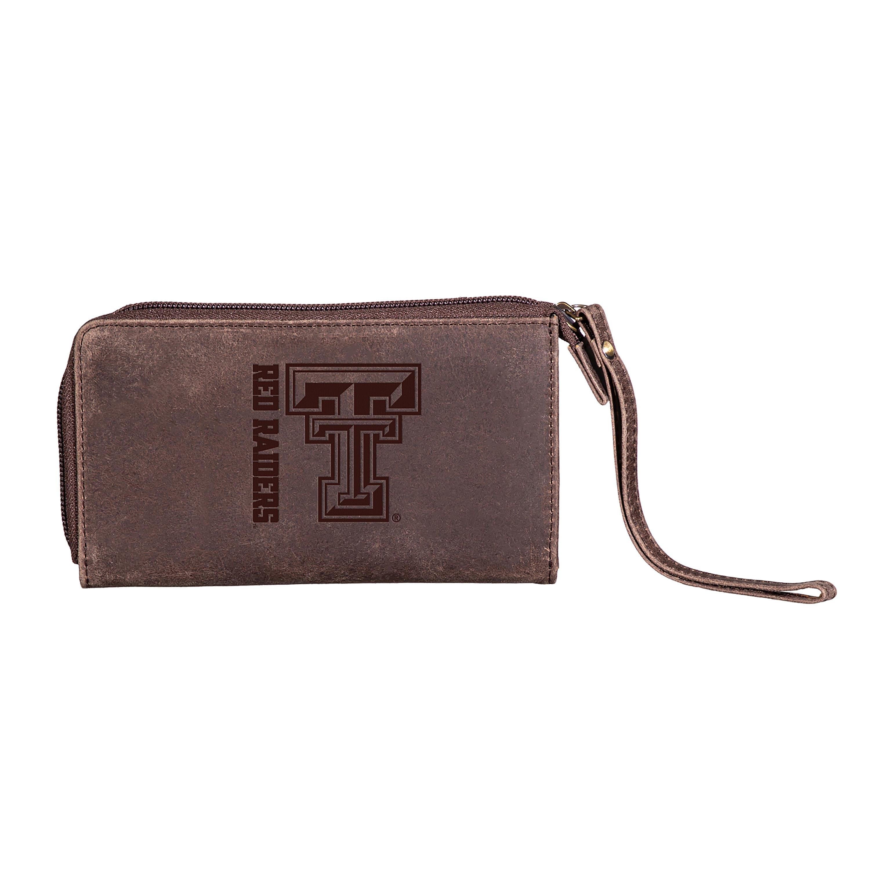 Wristlet Wallet, Brown, Texas Tech University - Sports Collectibles, Sports Memorabilia, Sports Fan Shop, Sports Gifts