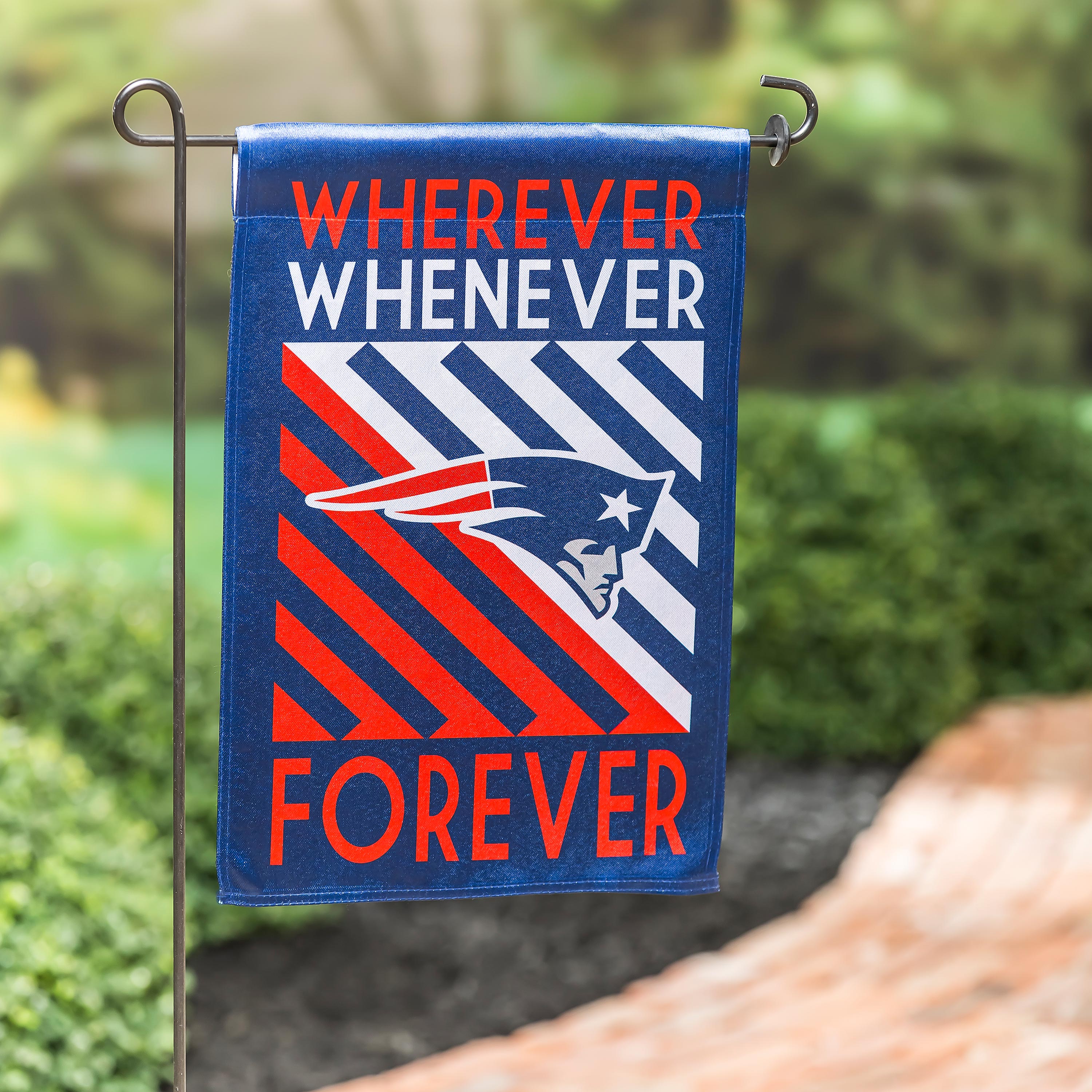 New England Patriots WWF Fan Garden Flag - Sports Collectibles, Sports Memorabilia, Sports Fan Shop, Sports Gifts