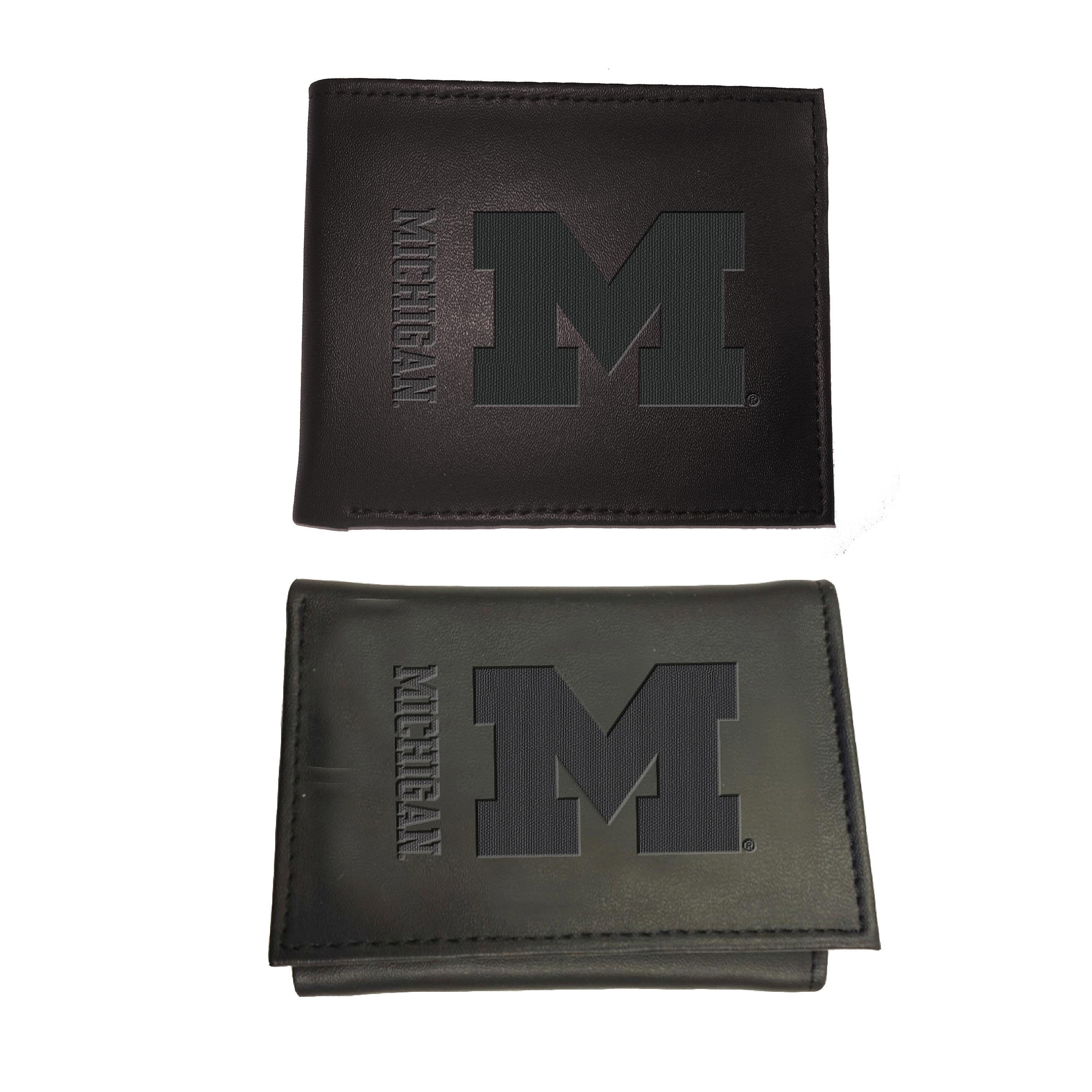 University Of Michigan, Bi-Fold and Tri-Fold Wallet Gift Set, Black - Sports Collectibles, Sports Memorabilia, Sports Fan Shop, Sports Gifts