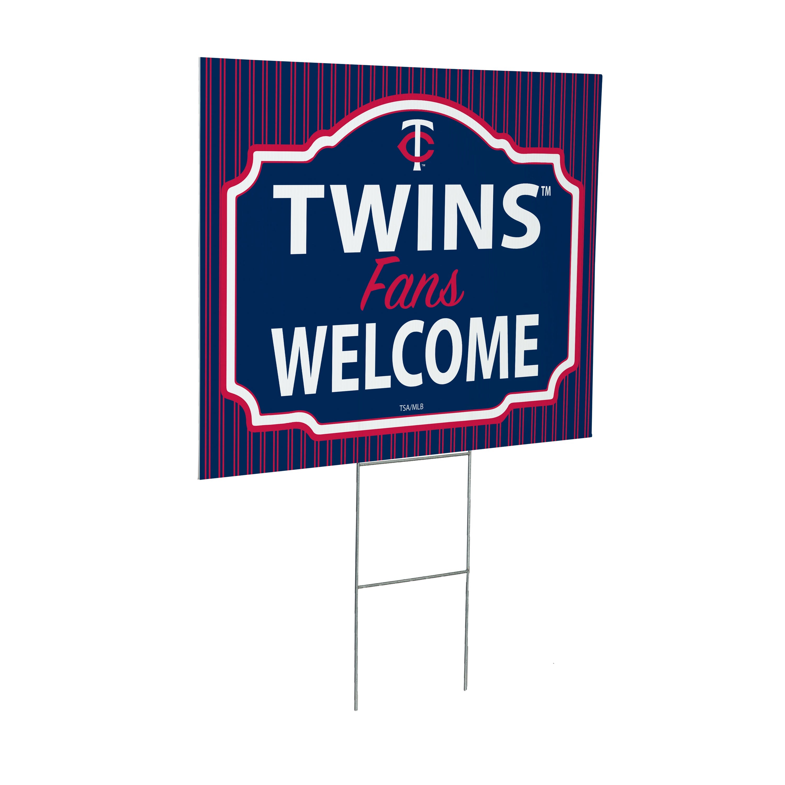 Minnesota Twins Coroplast Yard Sign, "Fans Welcome"