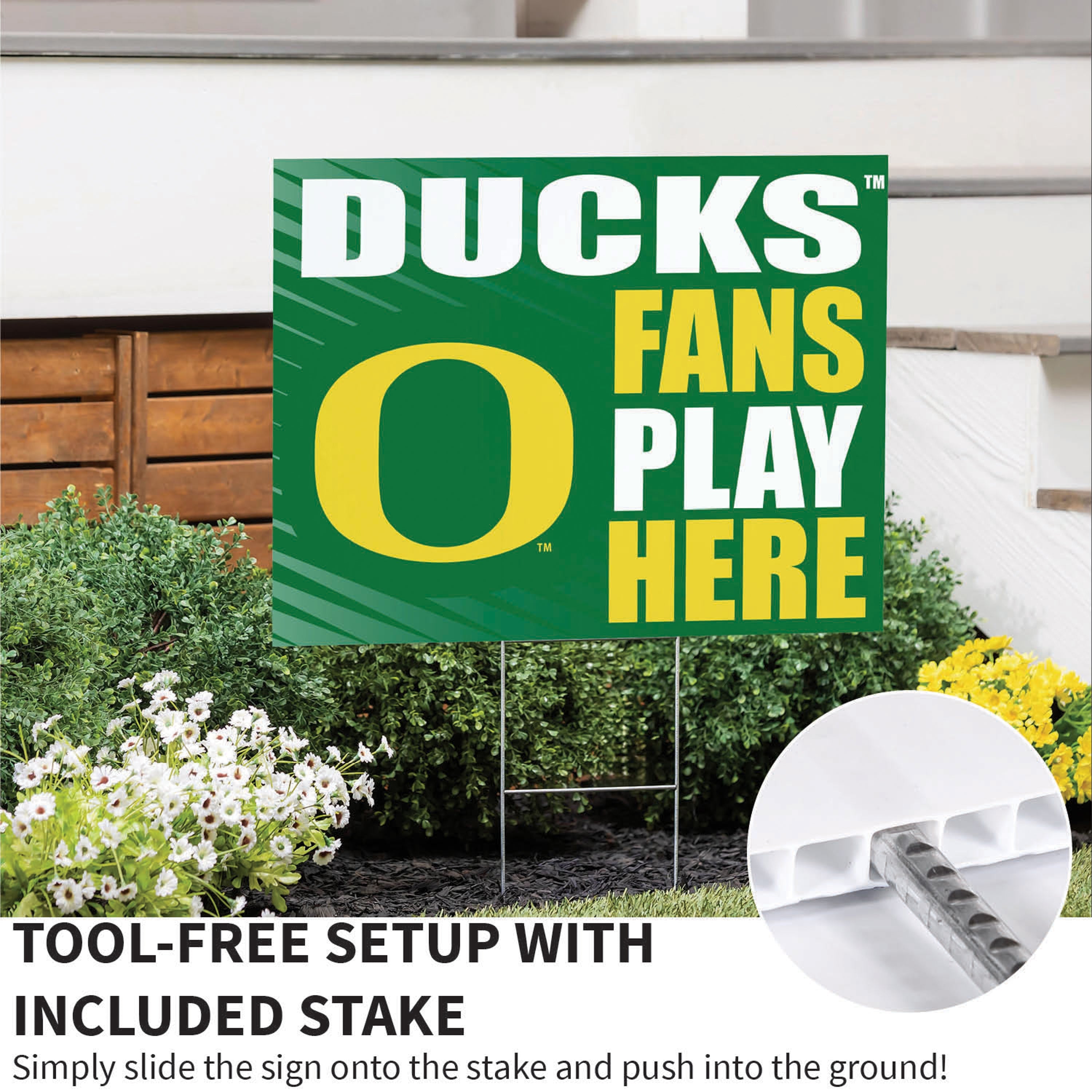 University of Oregon Coroplast Yard Sign "Fans Play Here" - Sports Collectibles, Sports Memorabilia, Sports Fan Shop, Sports Gifts