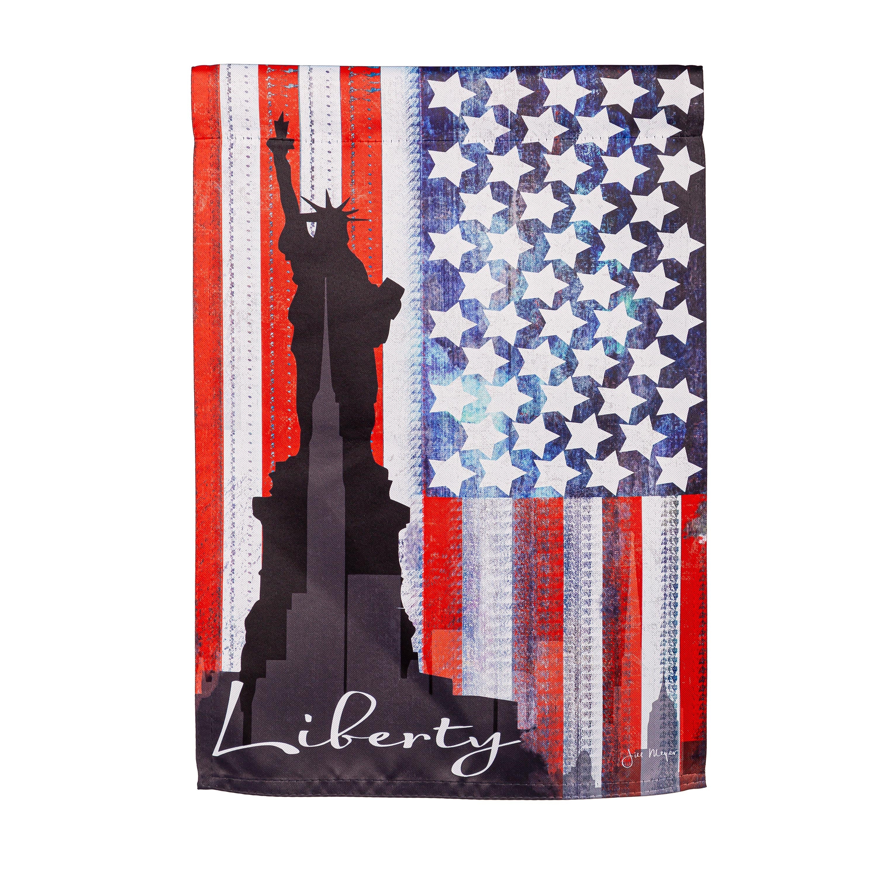 Liberty Statue Reversible Suede Garden Flag - Sports Collectibles, Sports Memorabilia, Sports Fan Shop, Sports Gifts