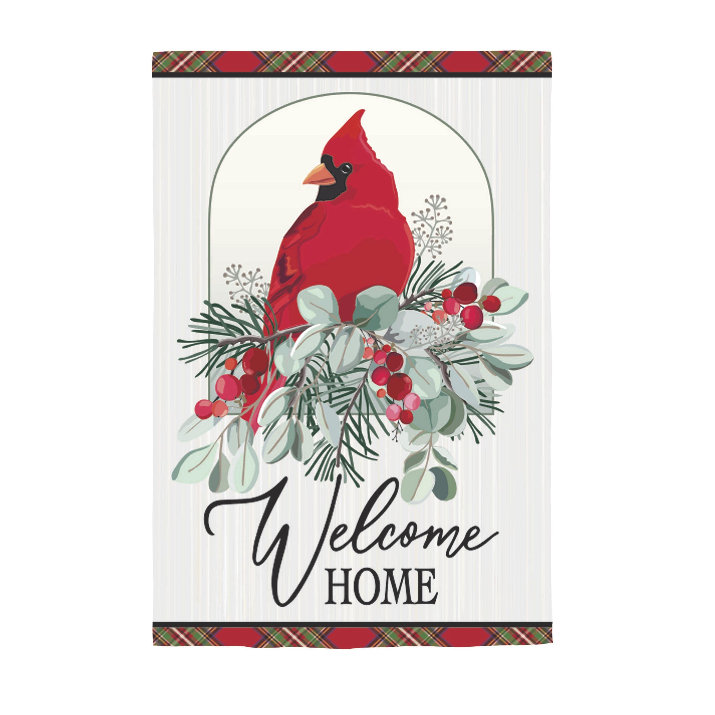 Winter Welcome Moire House Flag - Sports Collectibles, Sports Memorabilia, Sports Fan Shop, Sports Gifts