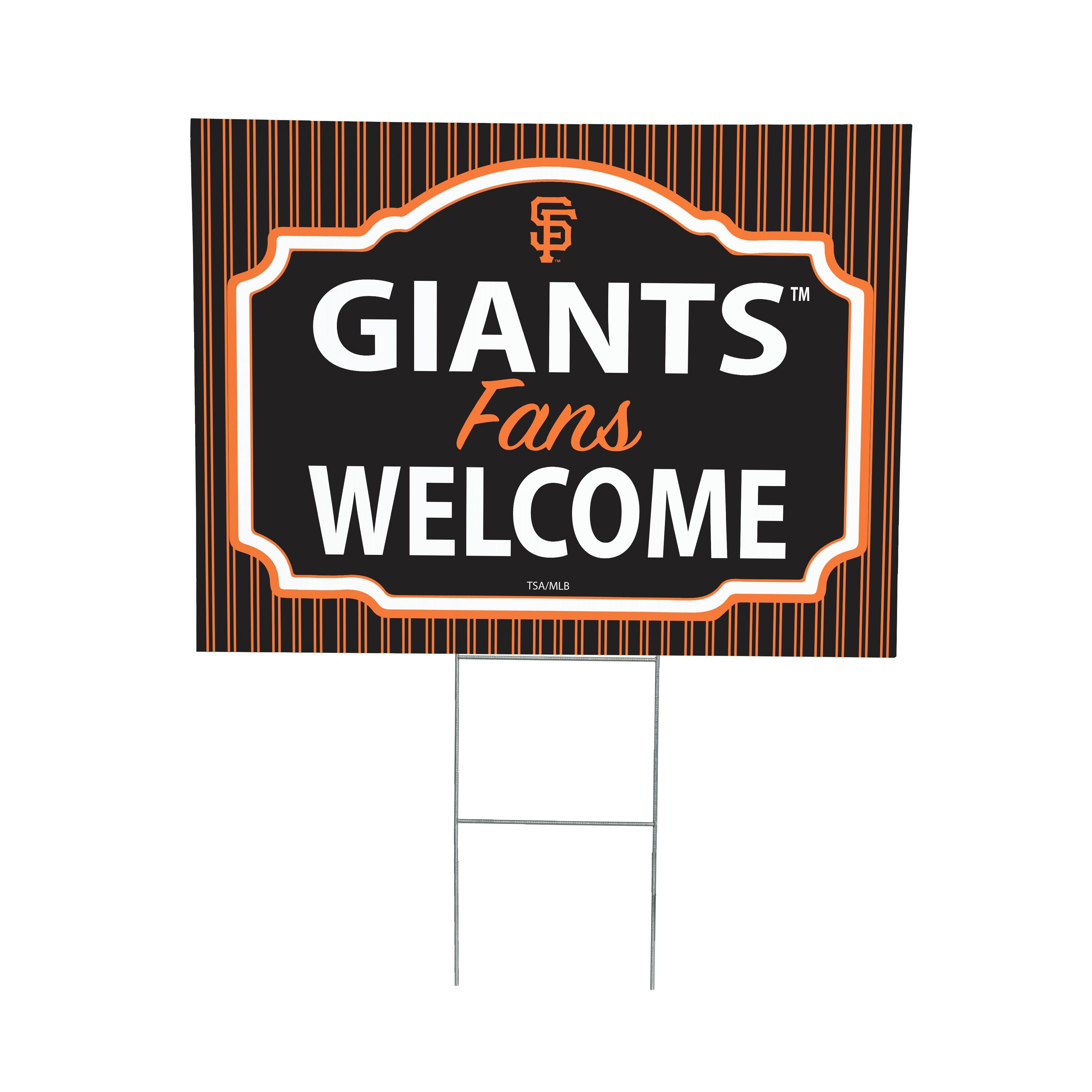 San Francisco Giants Coroplast Yard Sign, "Fans Welcome"
