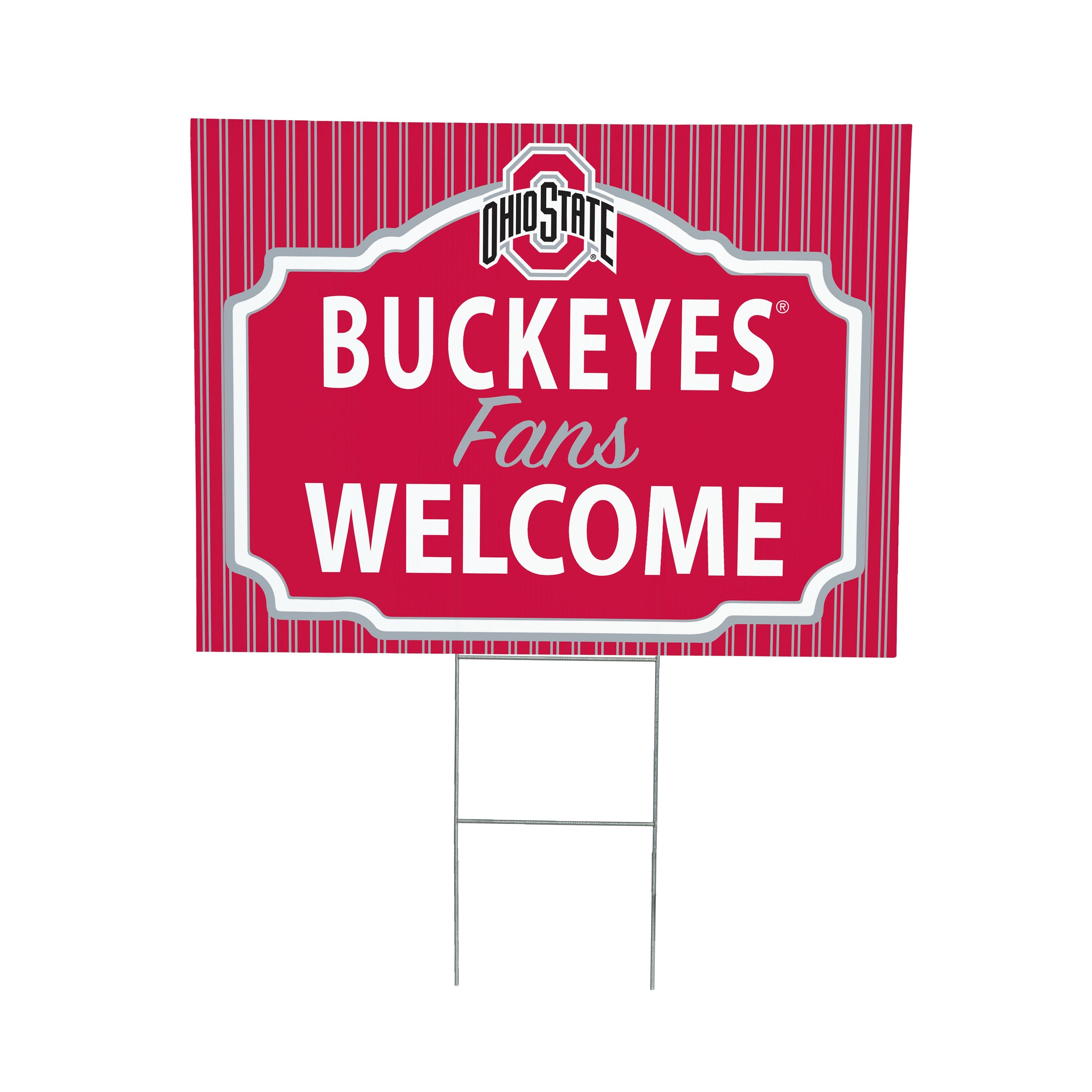 Ohio State University Coroplast Yard Sign, "Fans Welcome"