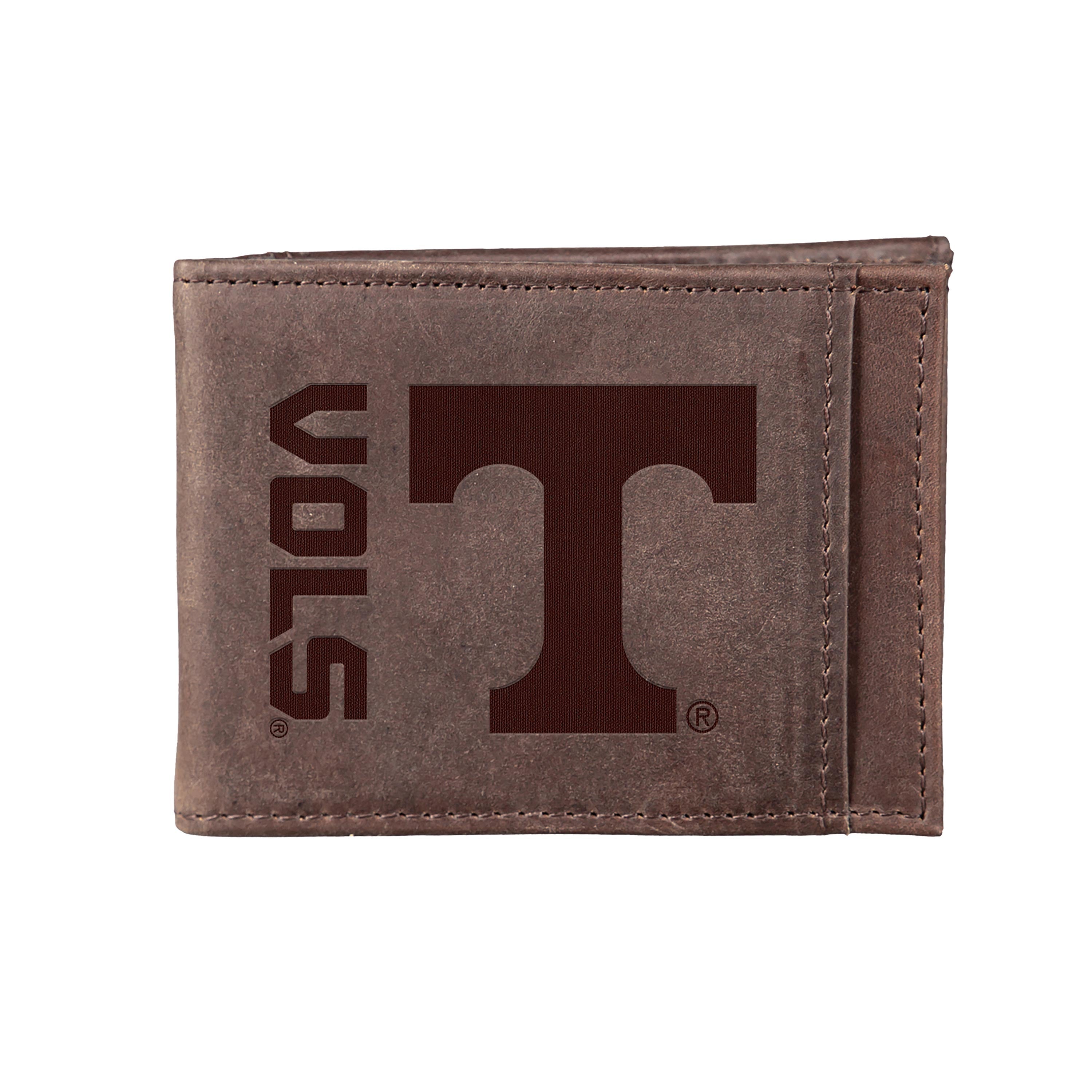 Front Pocket Wallet w/ RFID Blocking, University of Tennessee, Brown - Sports Collectibles, Sports Memorabilia, Sports Fan Shop, Sports Gifts