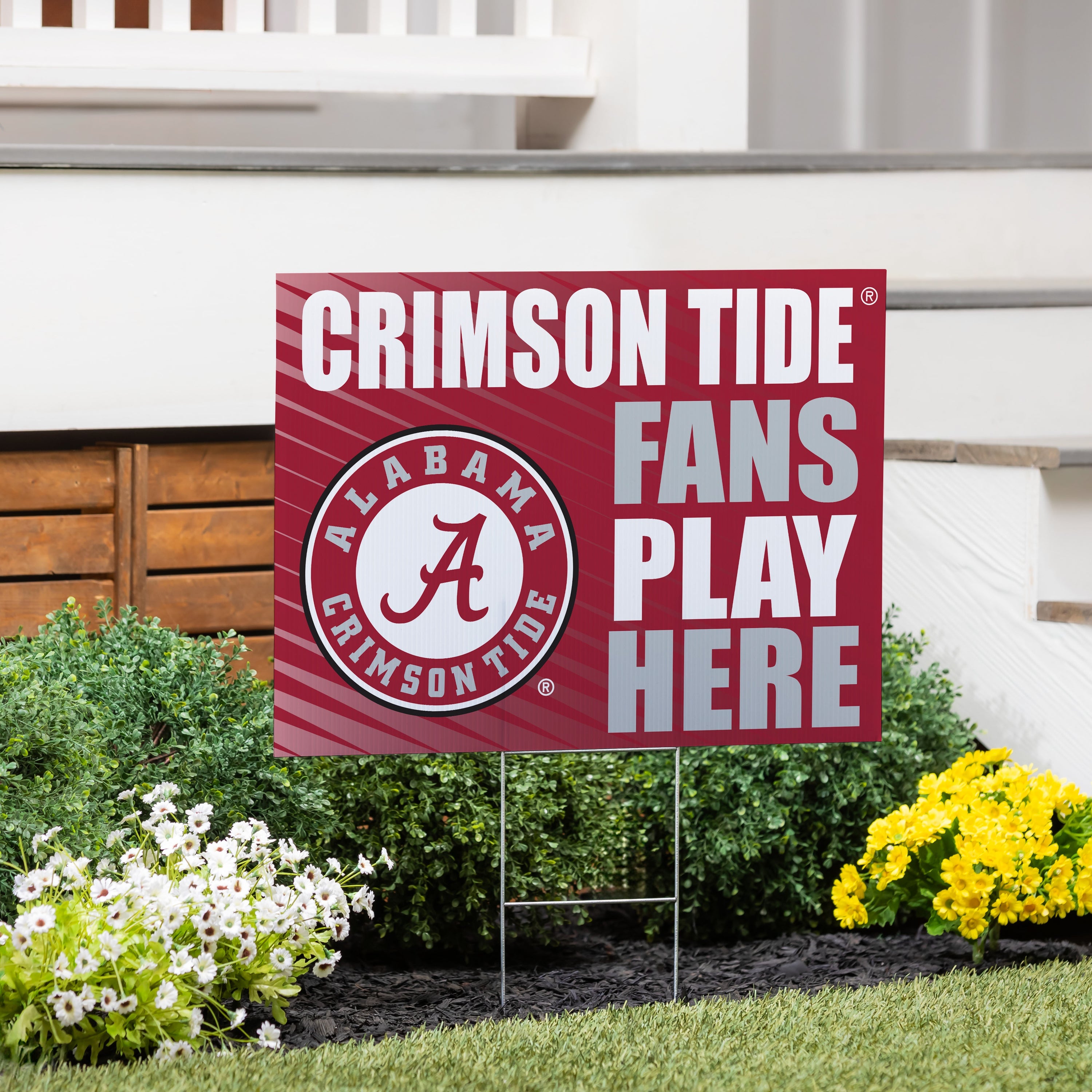 University of Alabama Coroplast Yard Sign "Fans Play Here" - Sports Collectibles, Sports Memorabilia, Sports Fan Shop, Sports Gifts