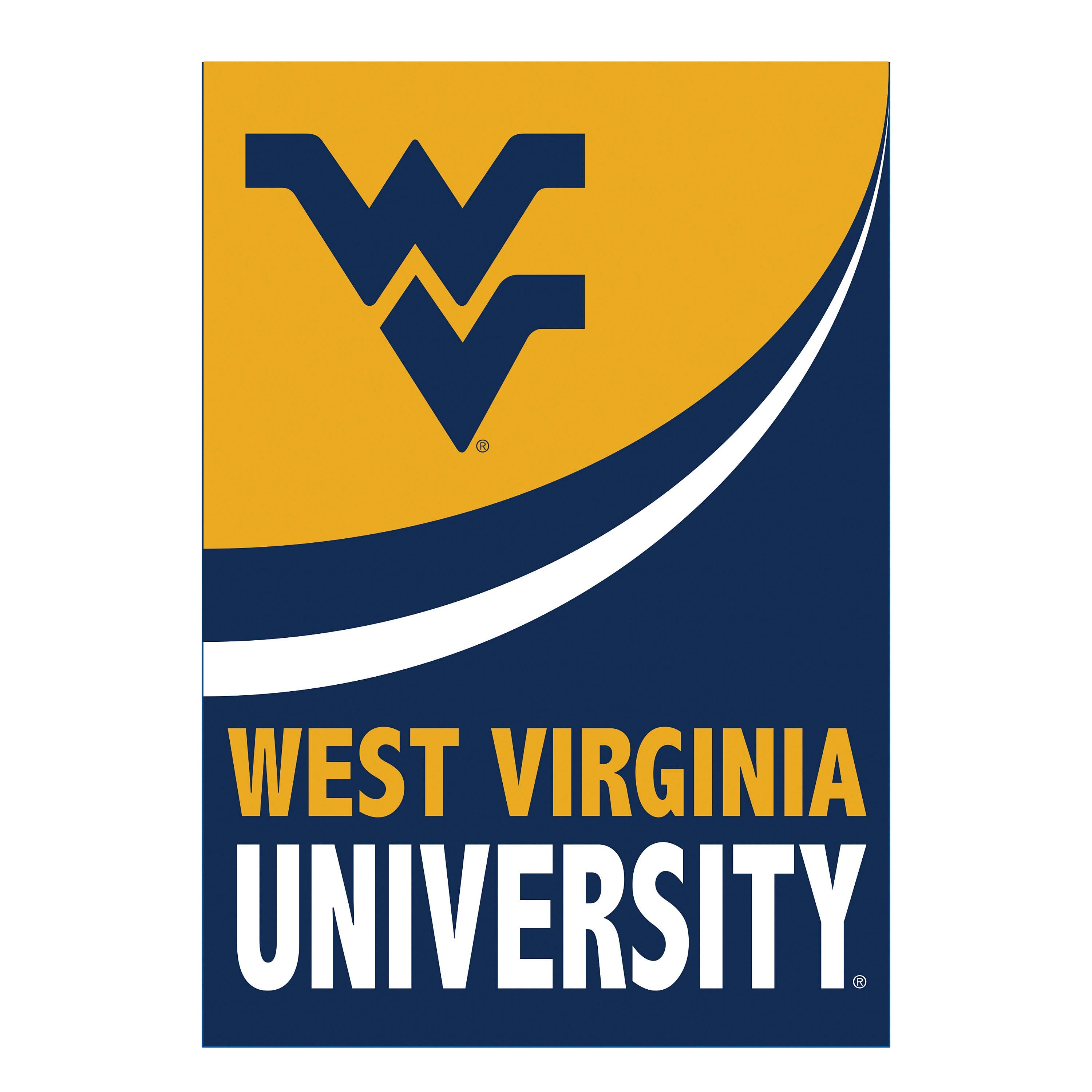 West Virginia University Burlap Flag House Size - Sports Collectibles, Sports Memorabilia, Sports Fan Shop, Sports Gifts