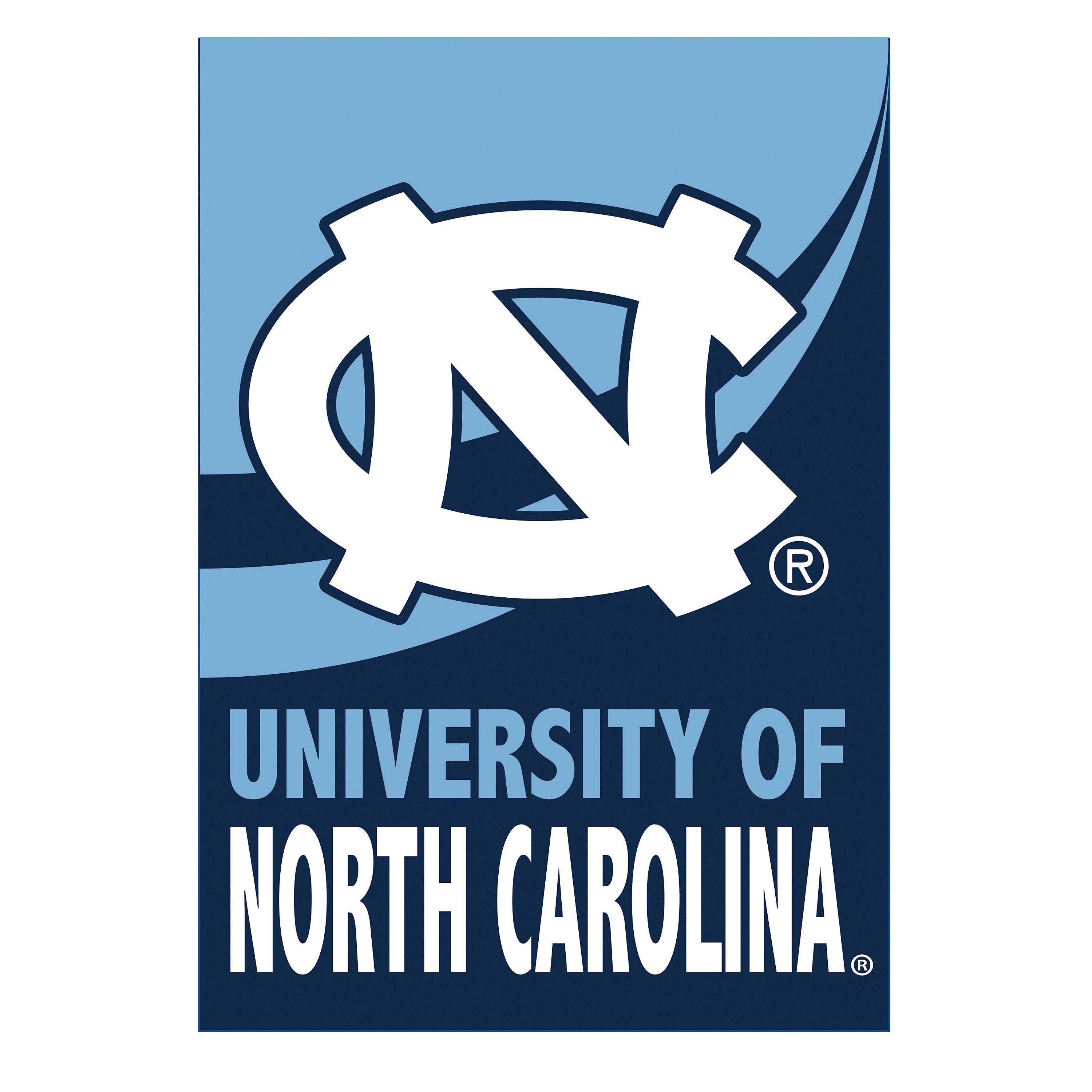 University of North Carolina Burlap Flag GDN Size - Sports Collectibles, Sports Memorabilia, Sports Fan Shop, Sports Gifts