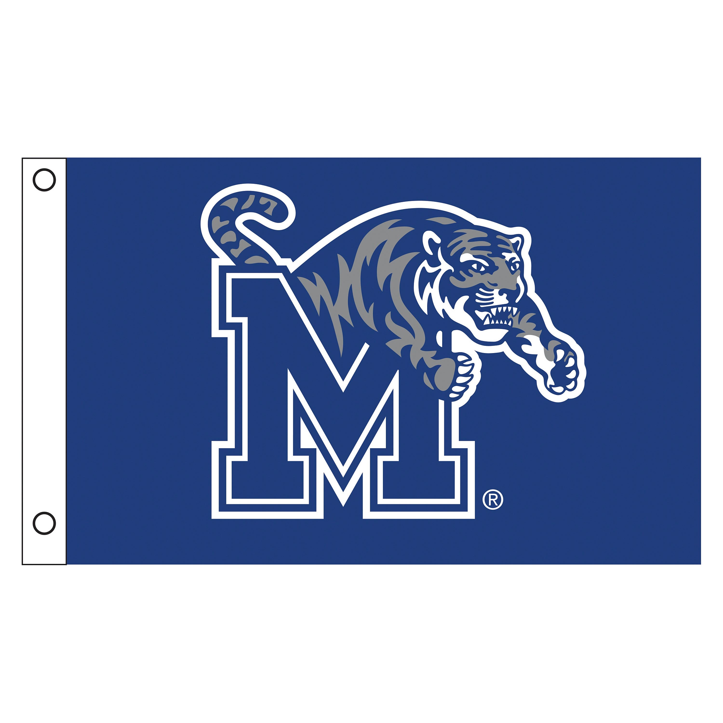 University of Memphis Single Sided Flag w/ 2 Grommets, 3'x5' - Sports Gifts, Sports Memorabilia, Sports Collectibles, Fan Shop