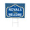 Kansas City Royals Coroplast Yard Sign, "Fans Welcome" - Sports Collectibles, Sports Memorabilia, Sports Fan Shop, Sports Gifts