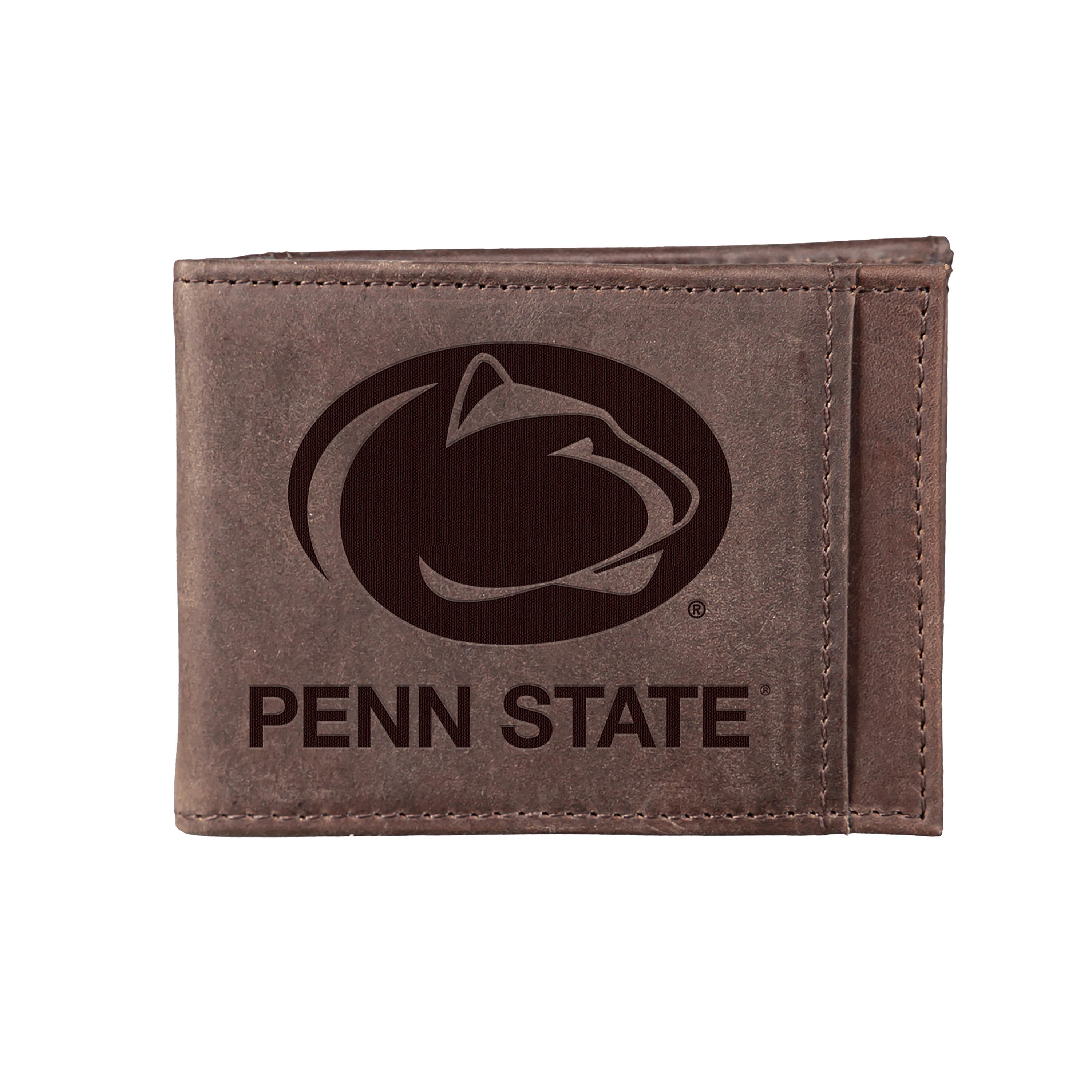 Slim Bi-Fold Wallet with RFID Blocking, Penn State, Brown - Sports Collectibles, Sports Memorabilia, Sports Fan Shop, Sports Gifts