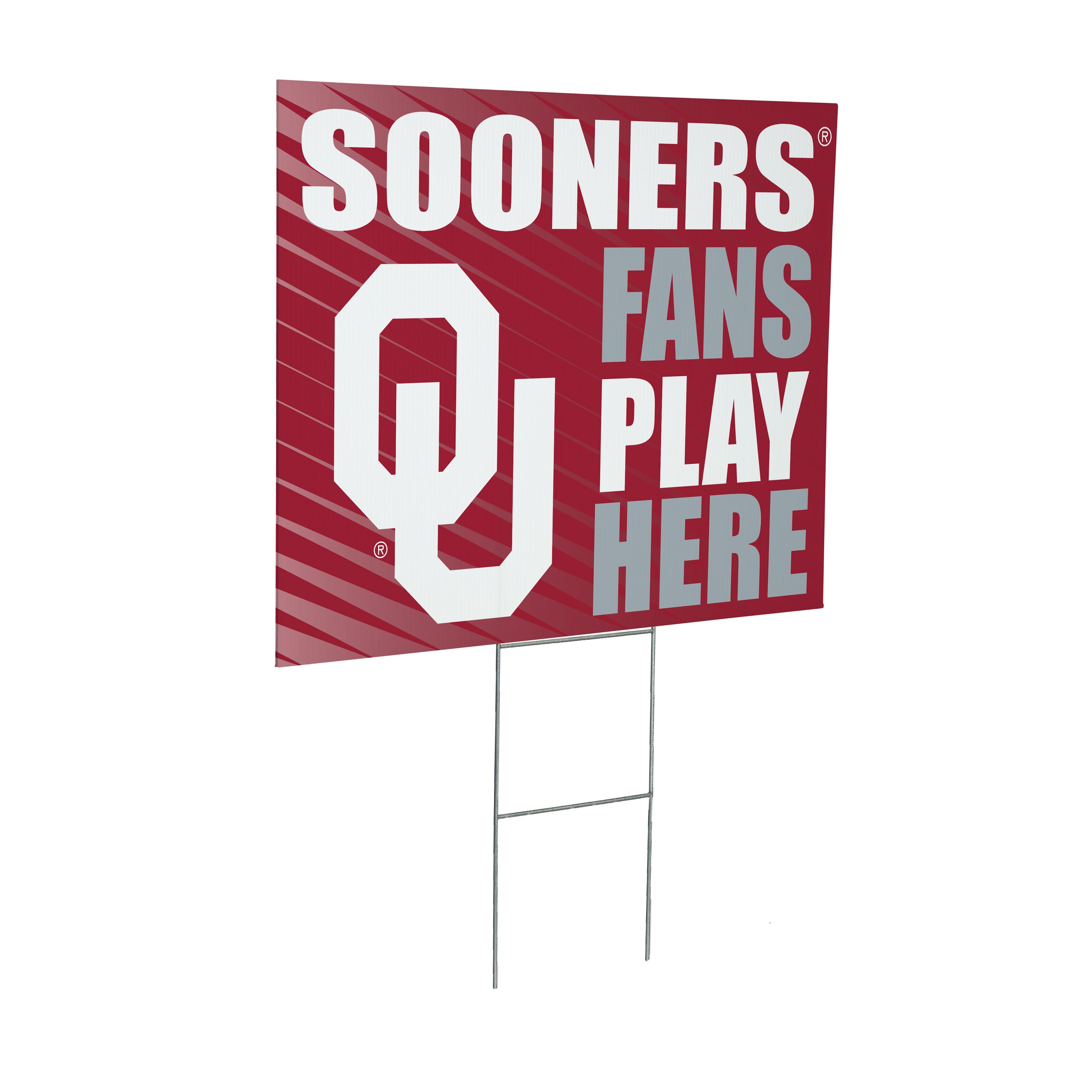 University of Oklahoma Coroplast Yard Sign "Fans Play Here" - Sports Collectibles, Sports Memorabilia, Sports Fan Shop, Sports Gifts