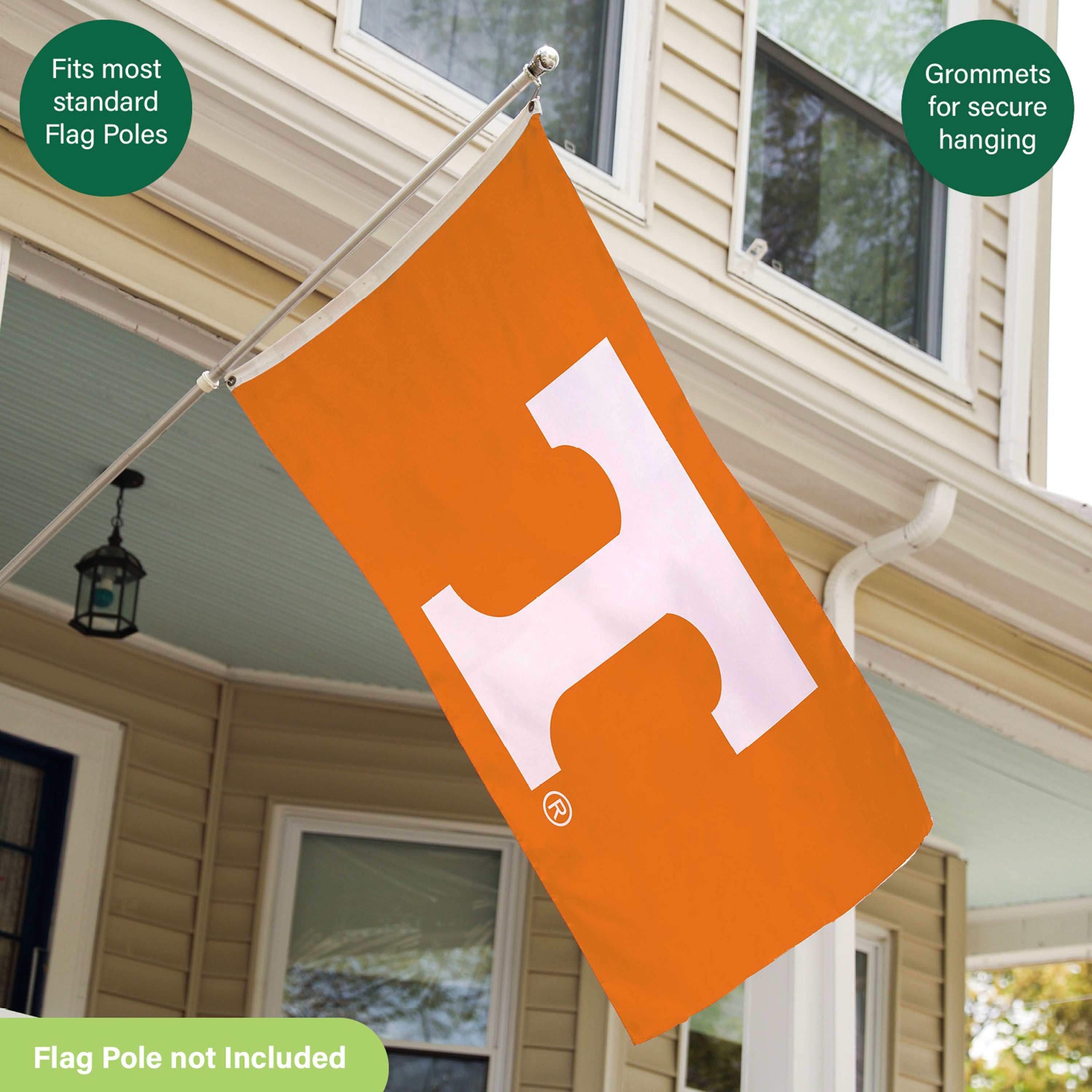 University of Tennessee Single Sided Estate Flag with 2 Grommets, 3'x5' - Sports Gifts, Sports Memorabilia, Sports Collectibles, Fan Shop