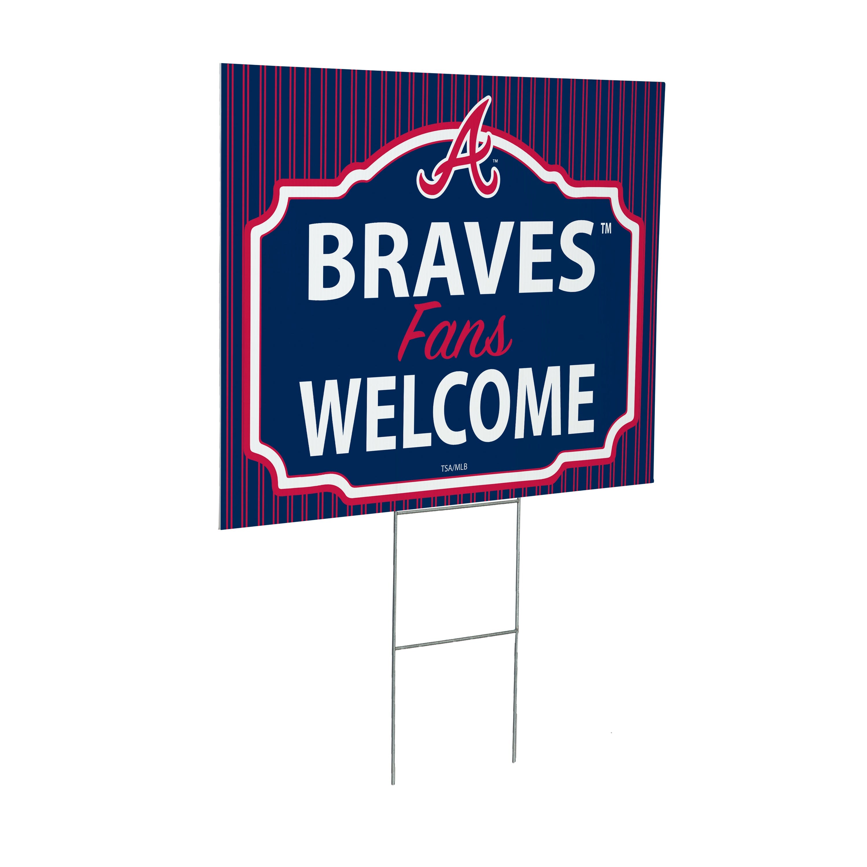 Atlanta Braves Coroplast Yard Sign, "Fans Welcome"