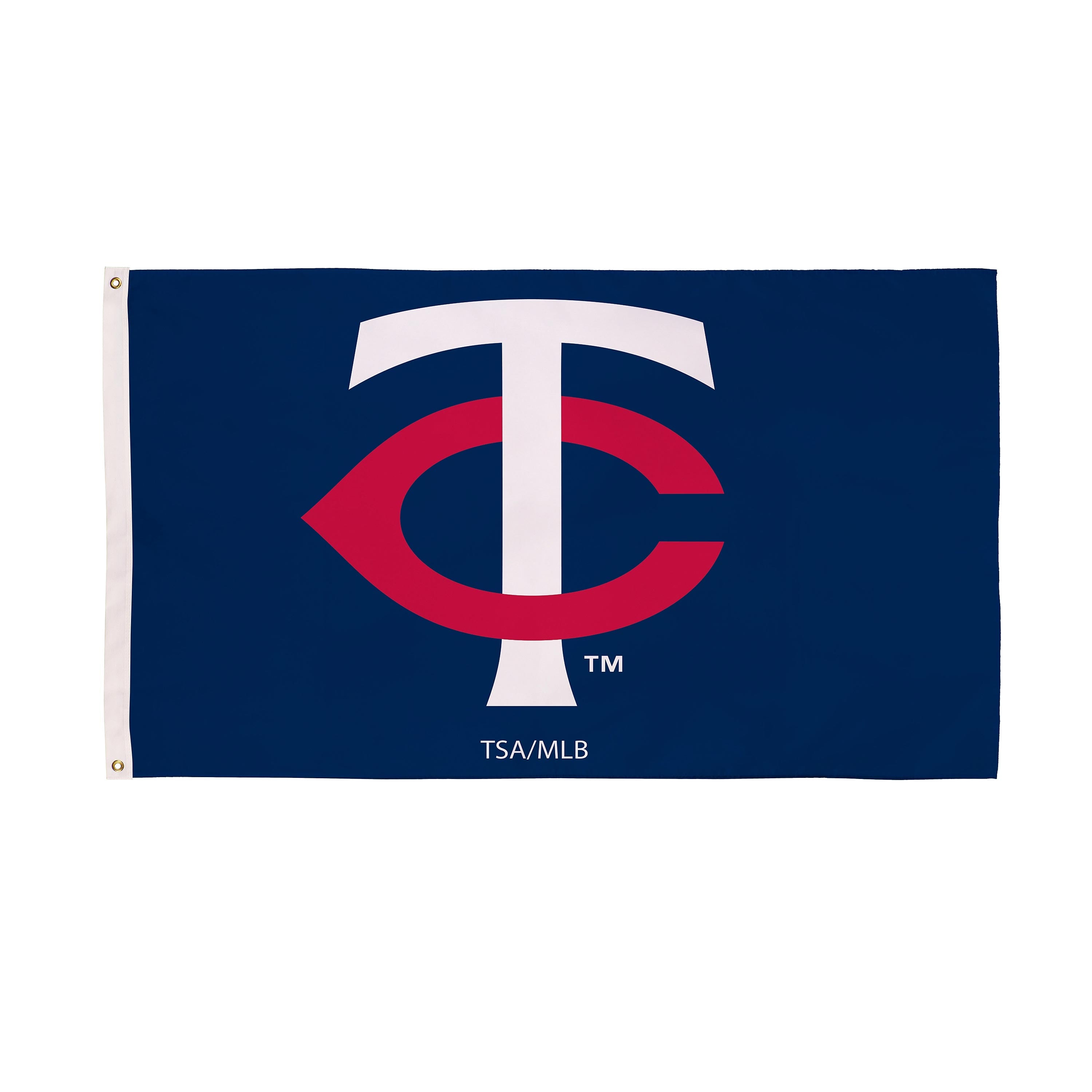 Minnesota Twins Single Sided Flag w/ 2 Grommets, 3'x5' - Sports Collectibles, Sports Memorabilia, Sports Fan Shop, Sports Gifts