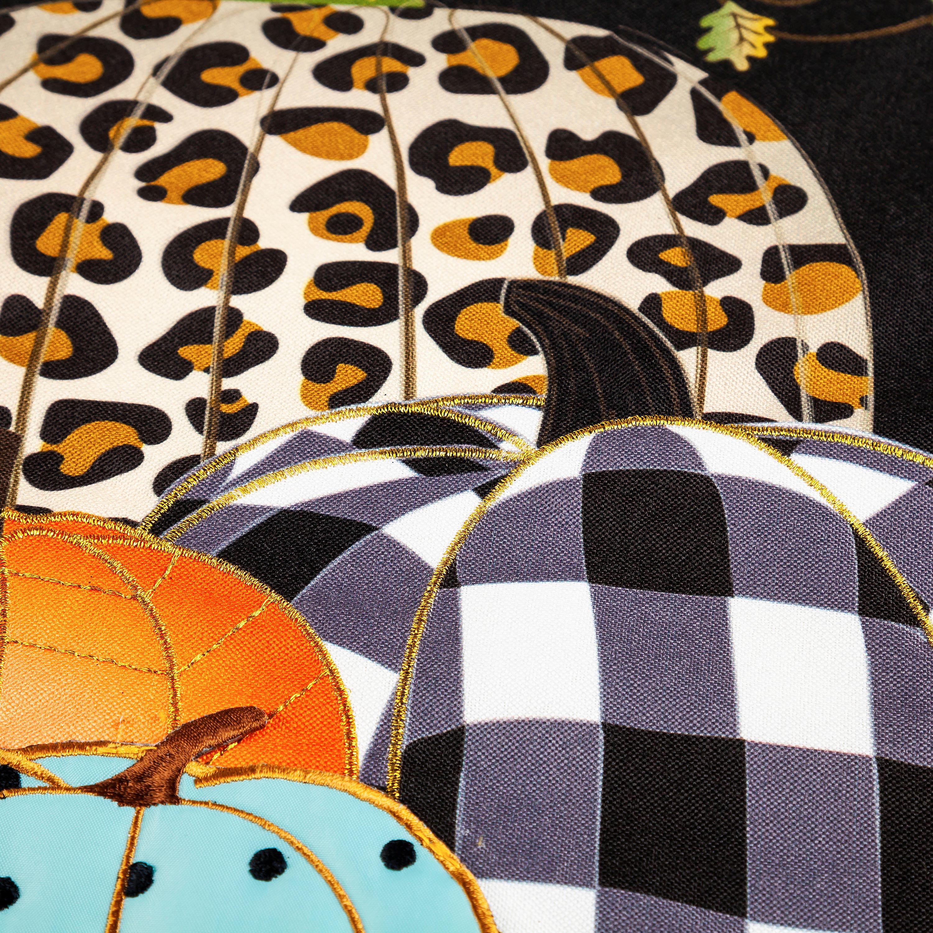 Mixed Print Pumpkins Garden Linen Flag - Sports Collectibles, Sports Memorabilia, Sports Fan Shop, Sports Gifts