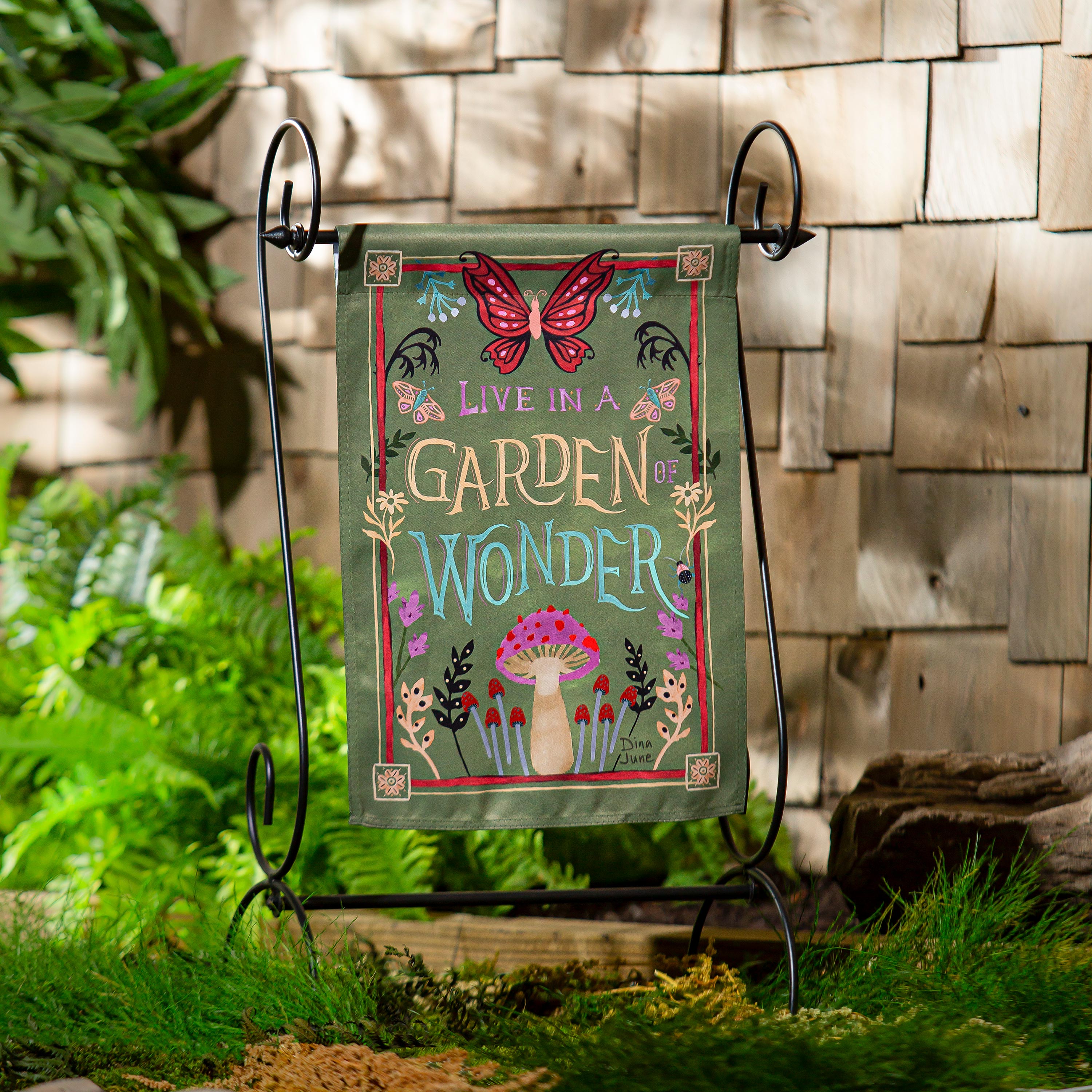 Garden of Wonder Suede Garden Flag - Sports Collectibles, Sports Memorabilia, Sports Fan Shop, Sports Gifts