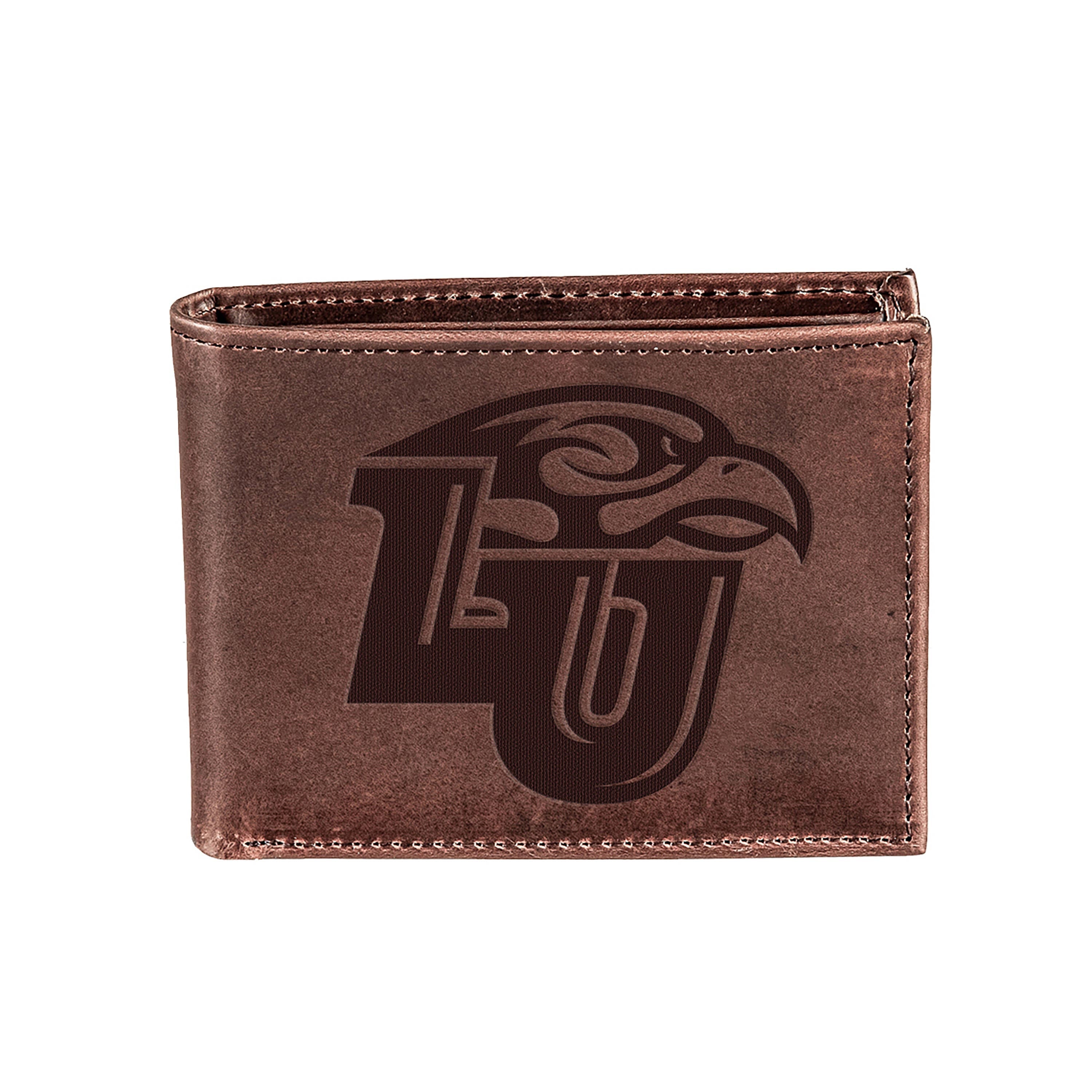 Liberty University, Bi-Fold Wallet, Brown, CH, 100% Genuine Leather - Sports Collectibles, Sports Memorabilia, Sports Fan Shop, Sports Gifts