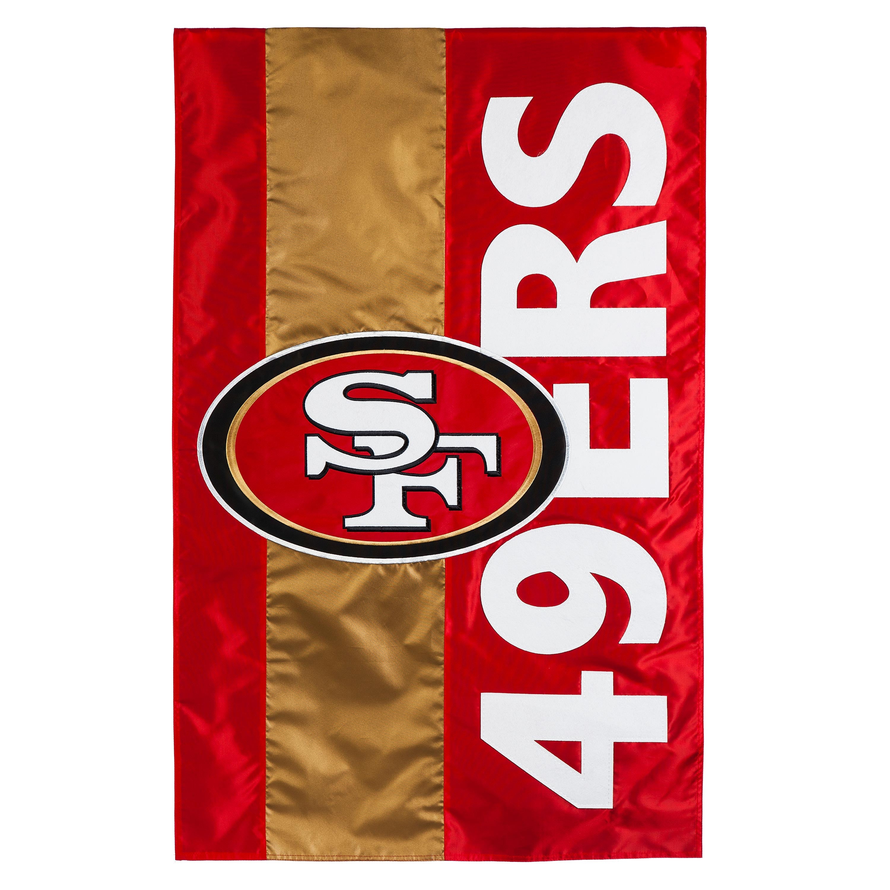 San Francisco 49ers Applique Flag - Sports Collectibles, Sports Memorabilia, Sports Fan Shop, Sports Gifts